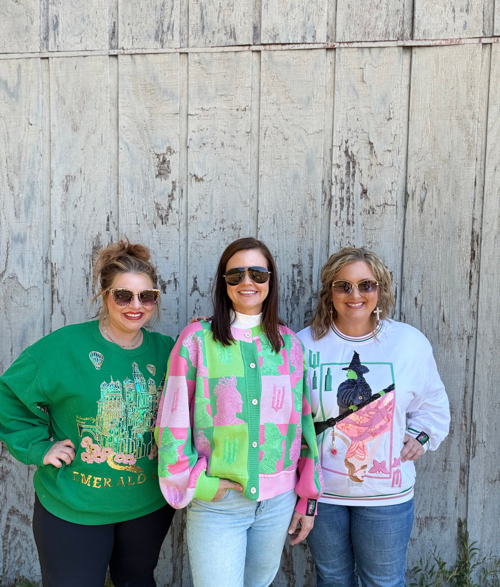 QOS Licensed Pink&Green Wicked Cardigan