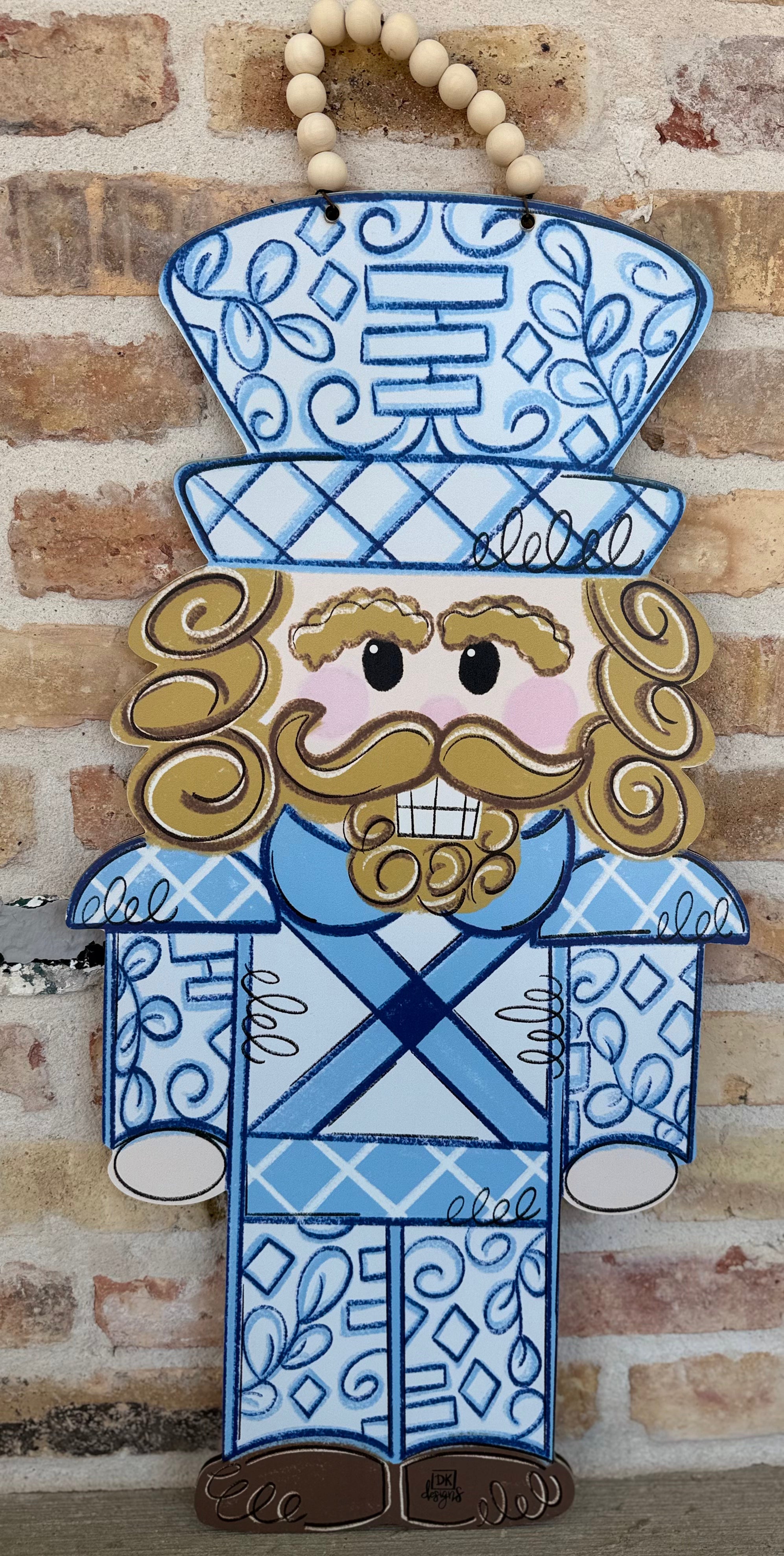 Blue Nutcracker Door Hanger