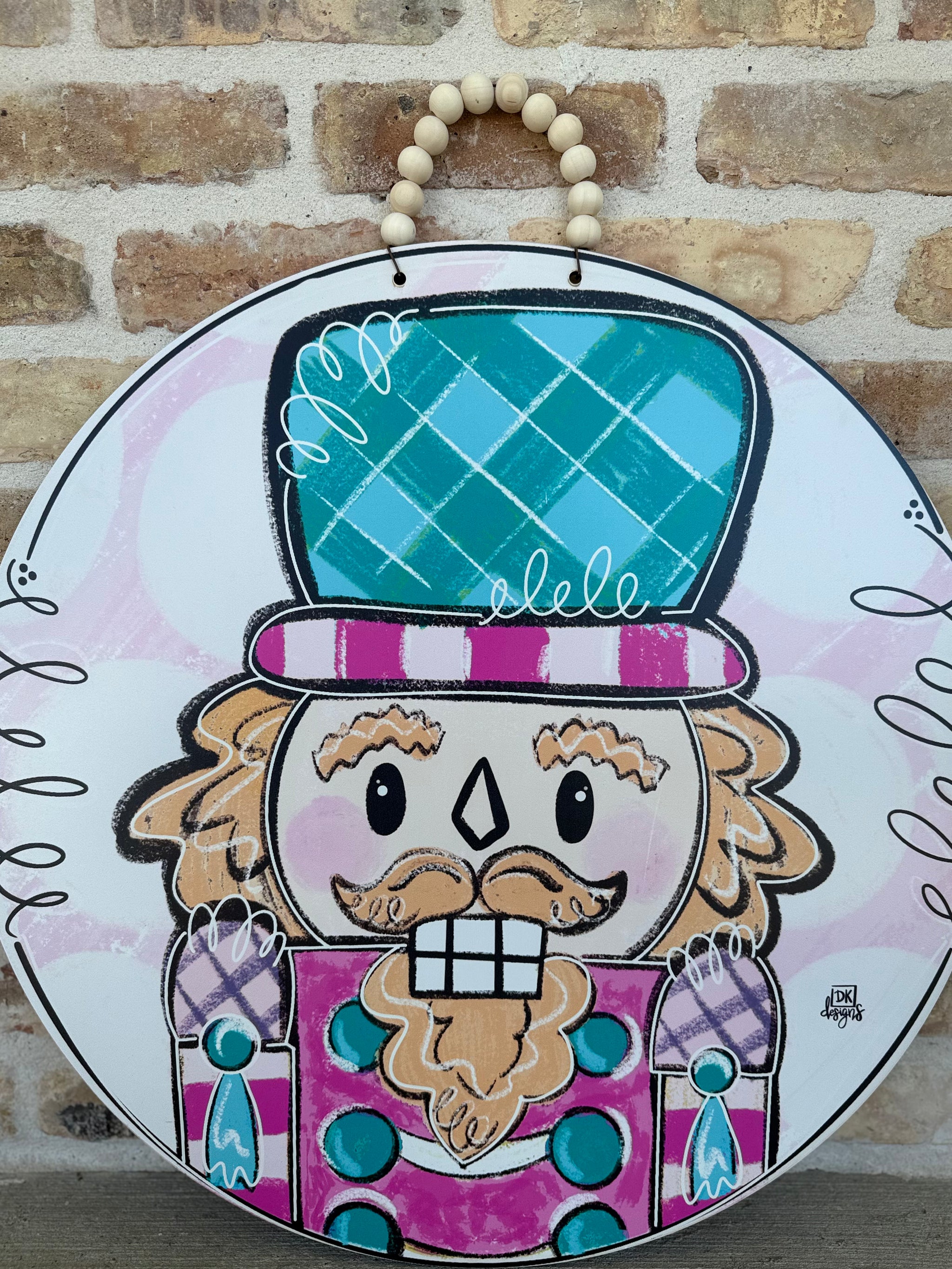 Pink Nutcracker Door Hanger