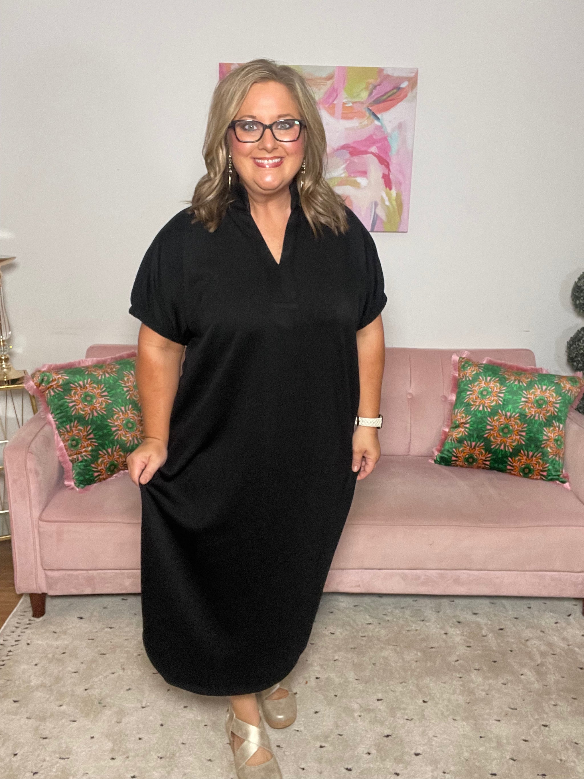 Black Into the Night Dress