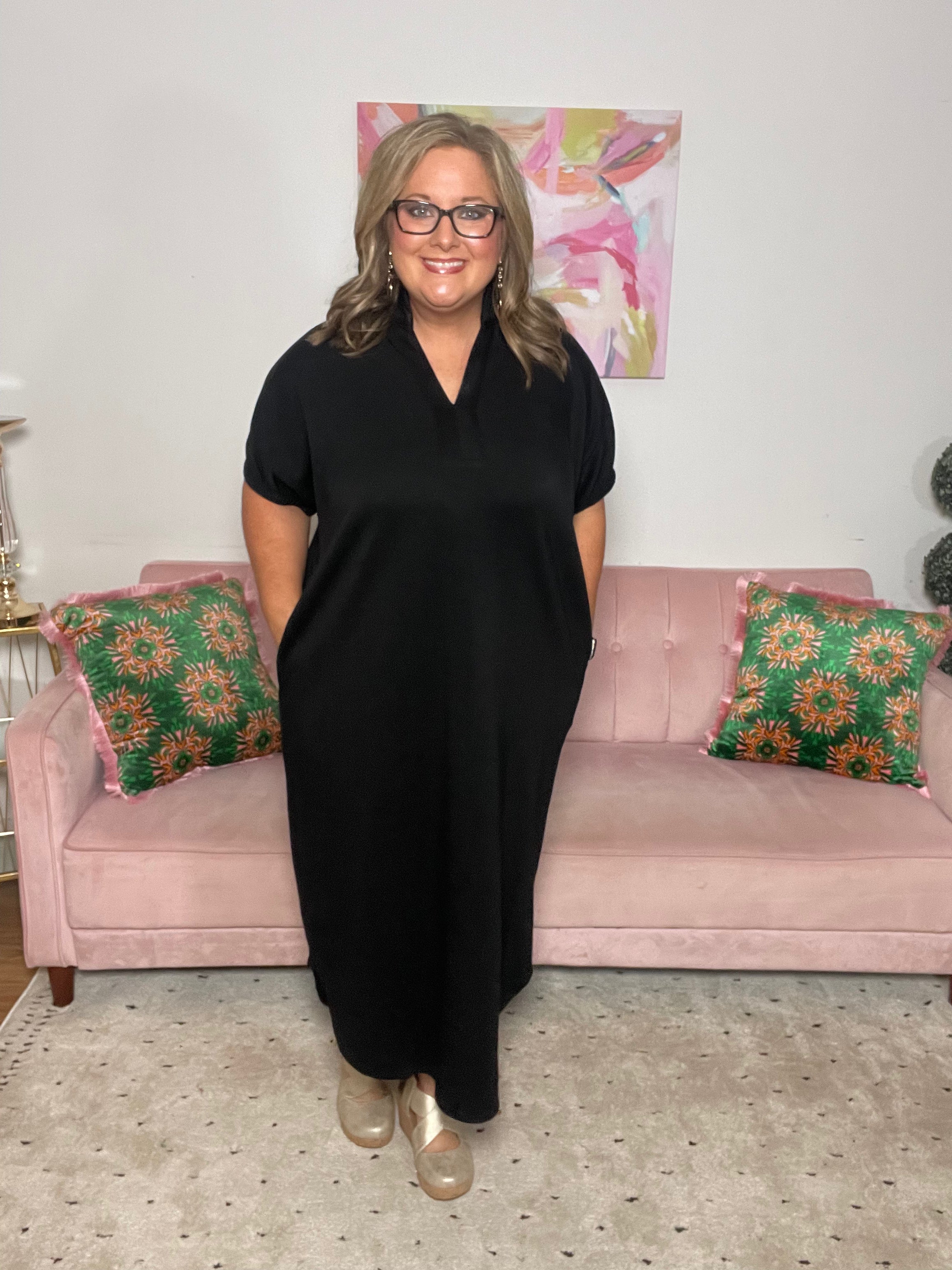 Black Into the Night Dress