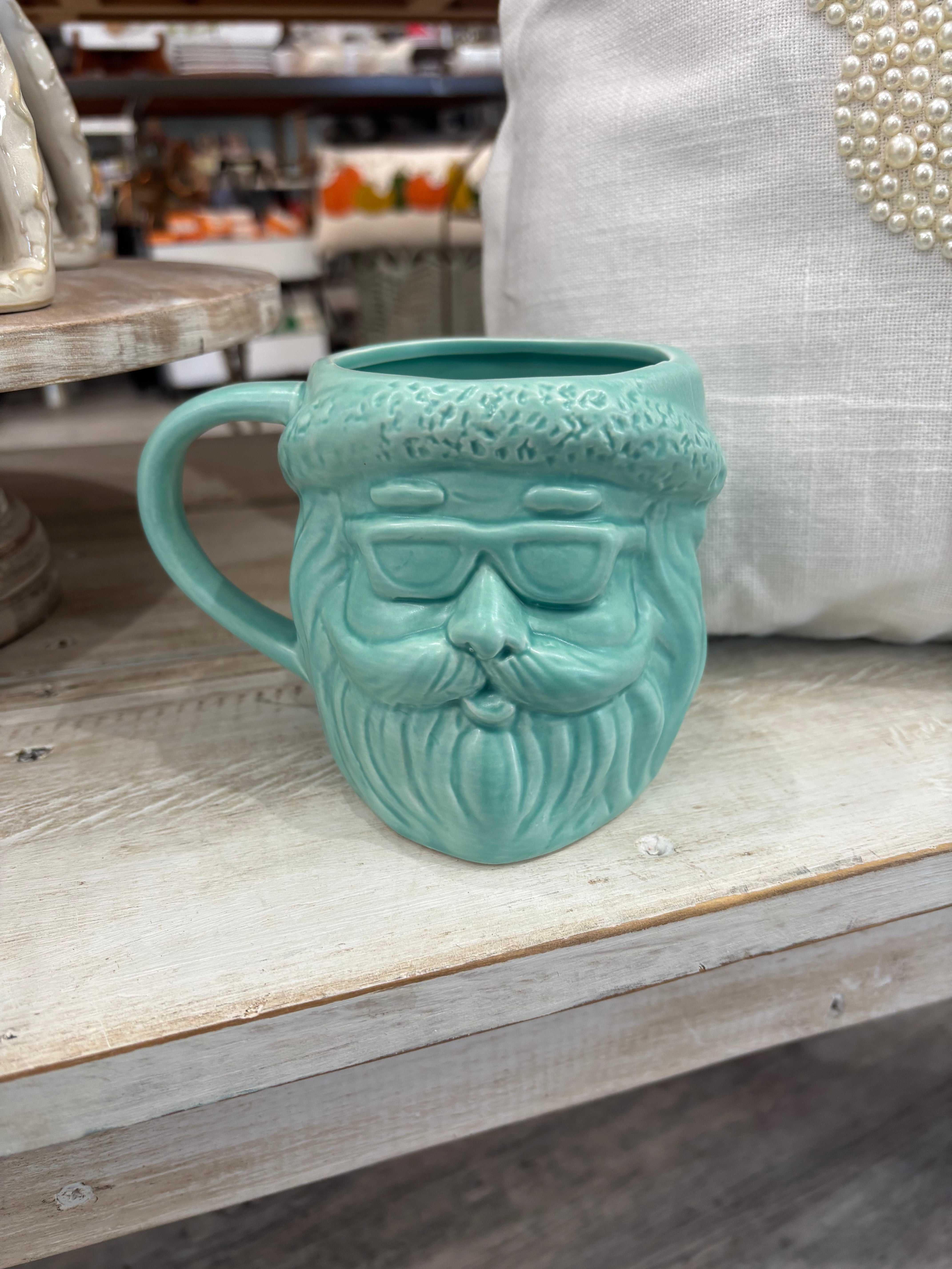Stoneware Santa Mug