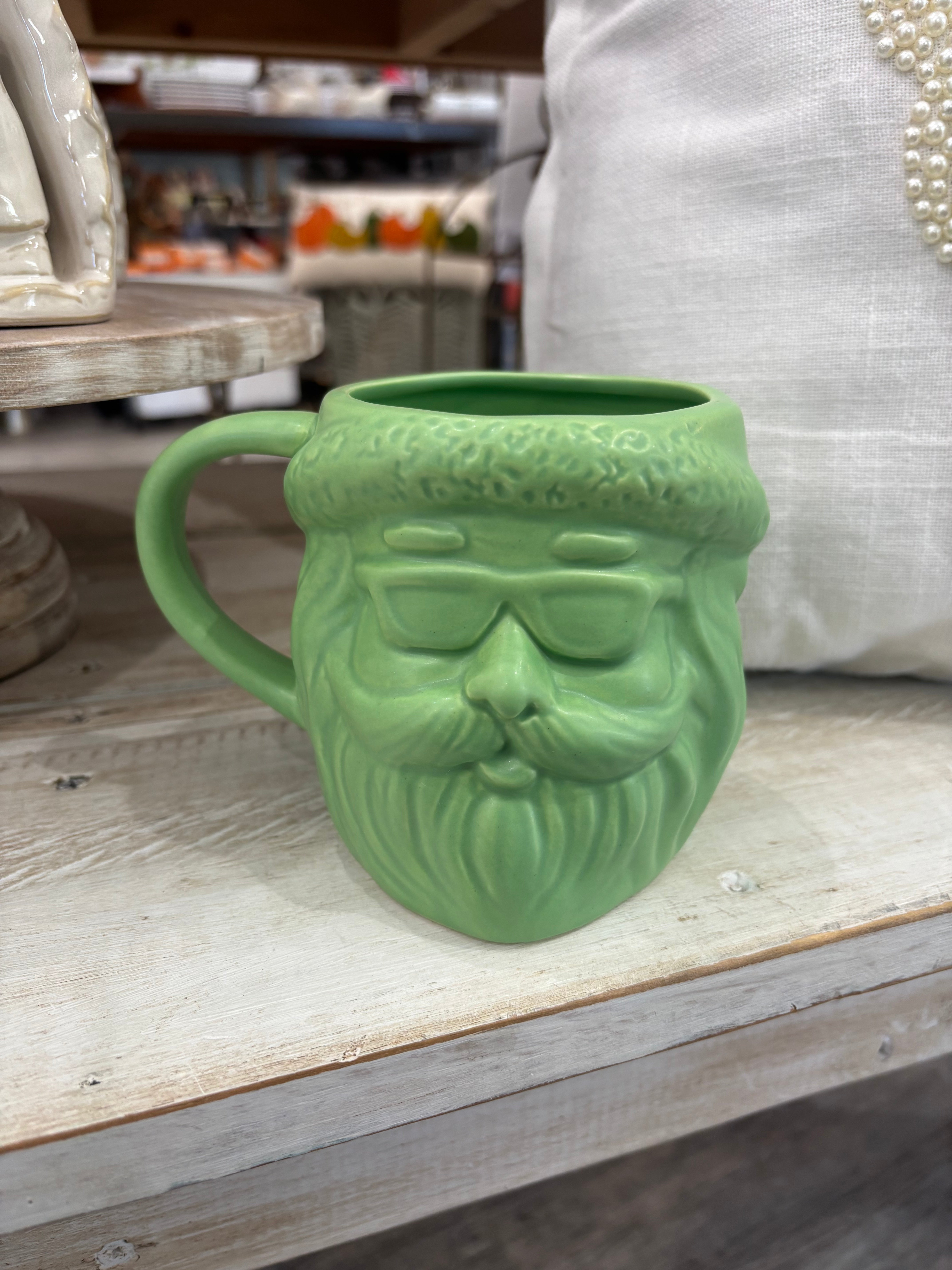 Stoneware Santa Mug