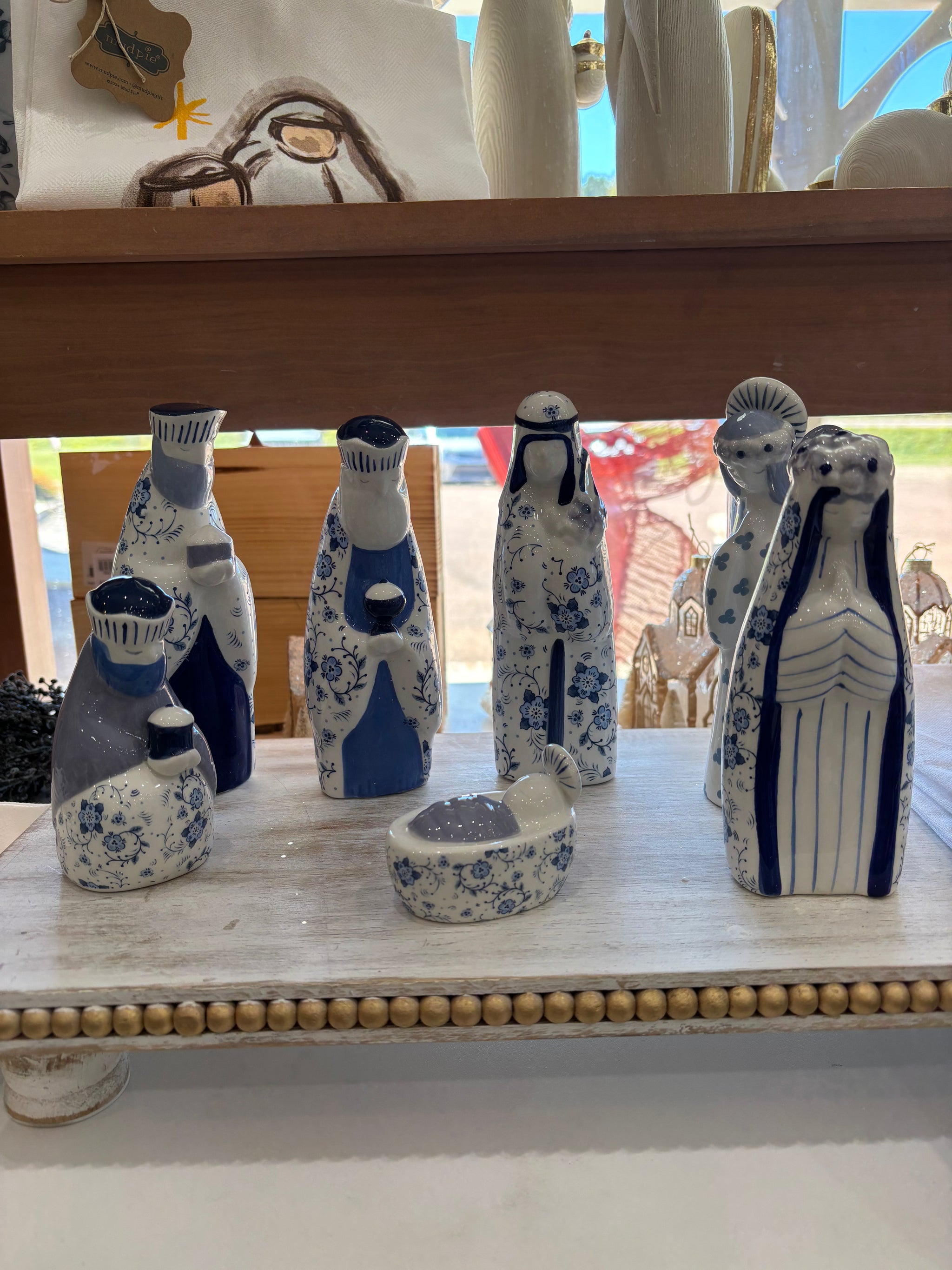 Ceramic Blue Nativity