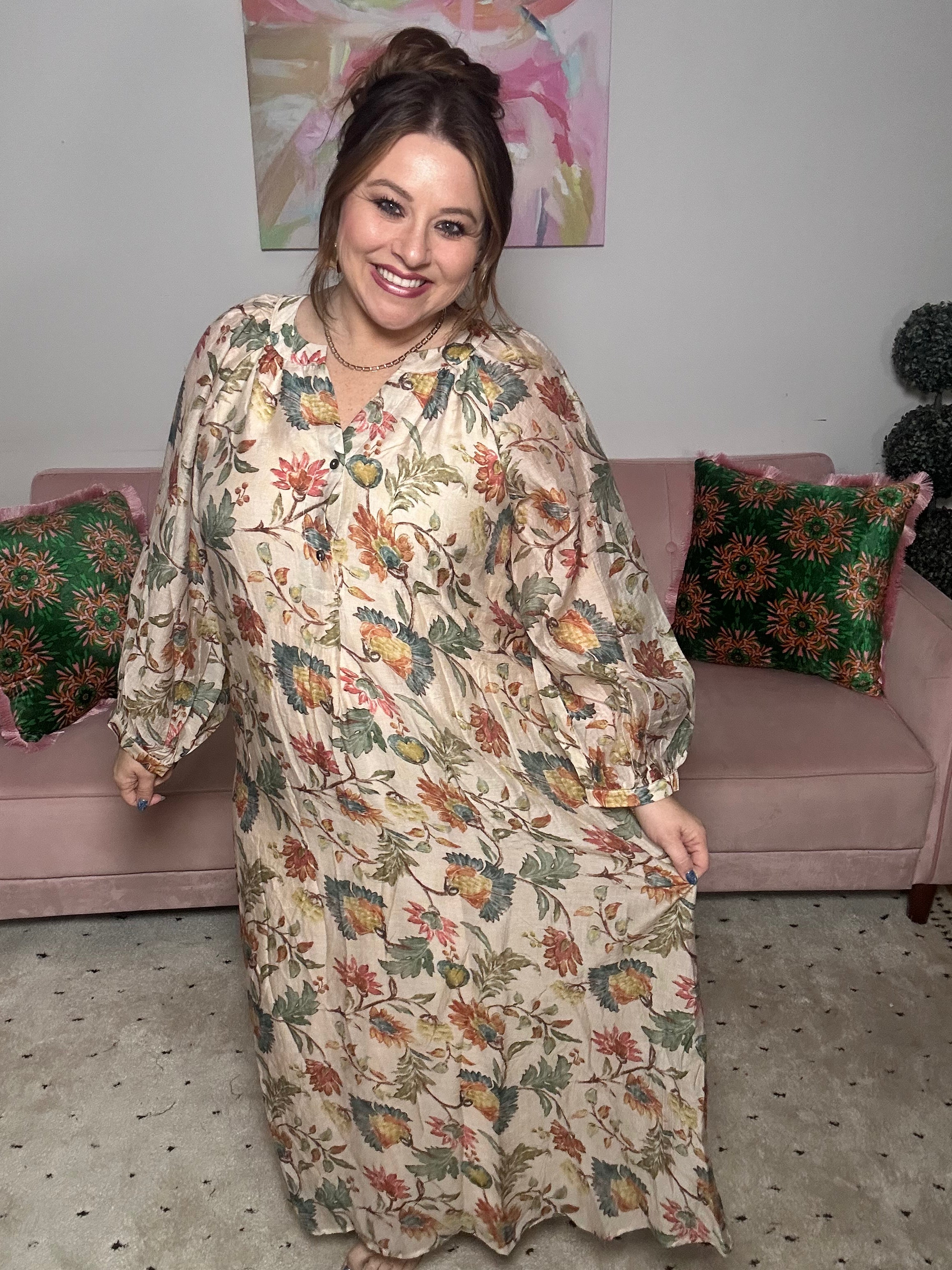 Boho Botanical Dress