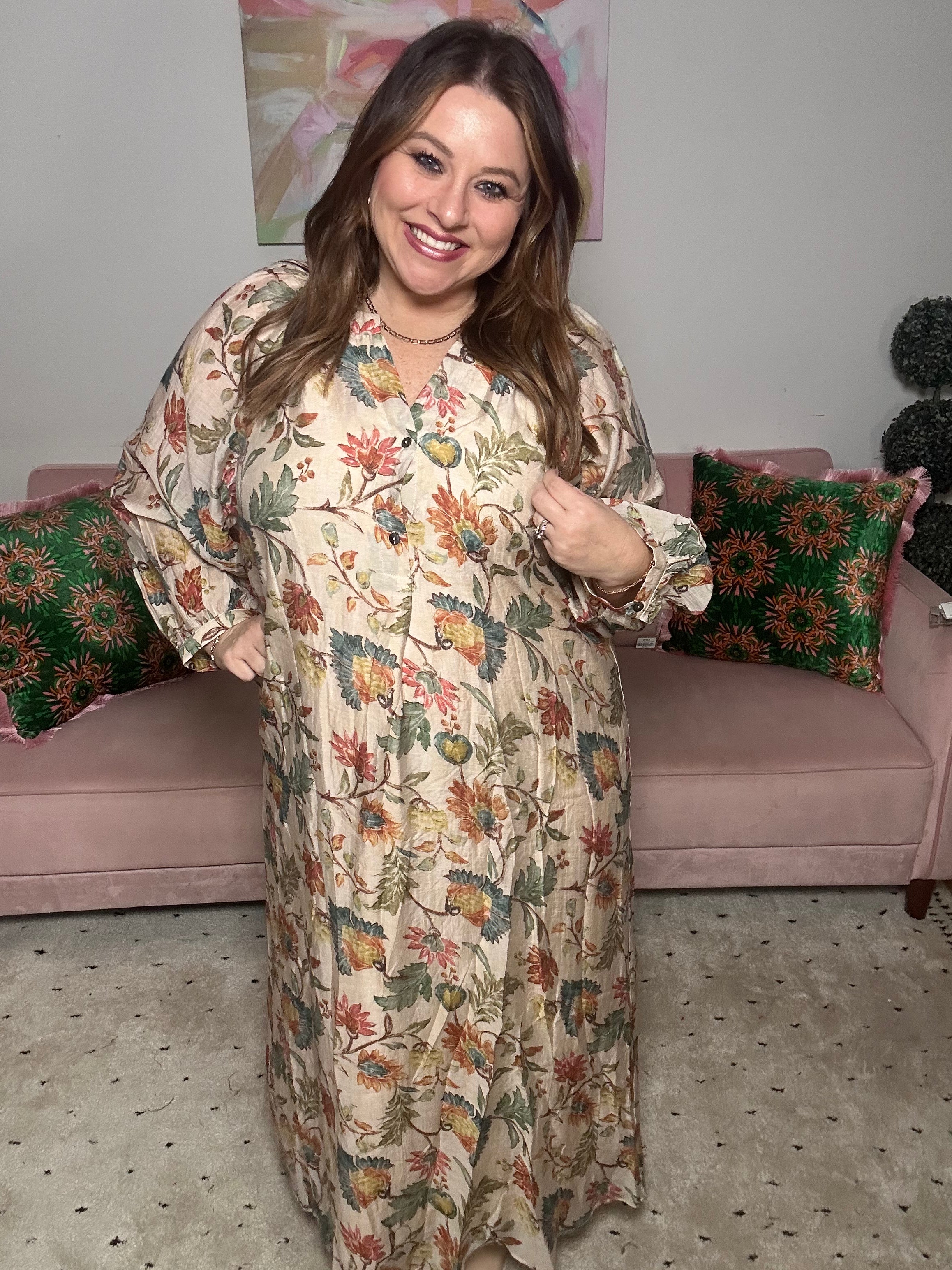 Boho Botanical Dress