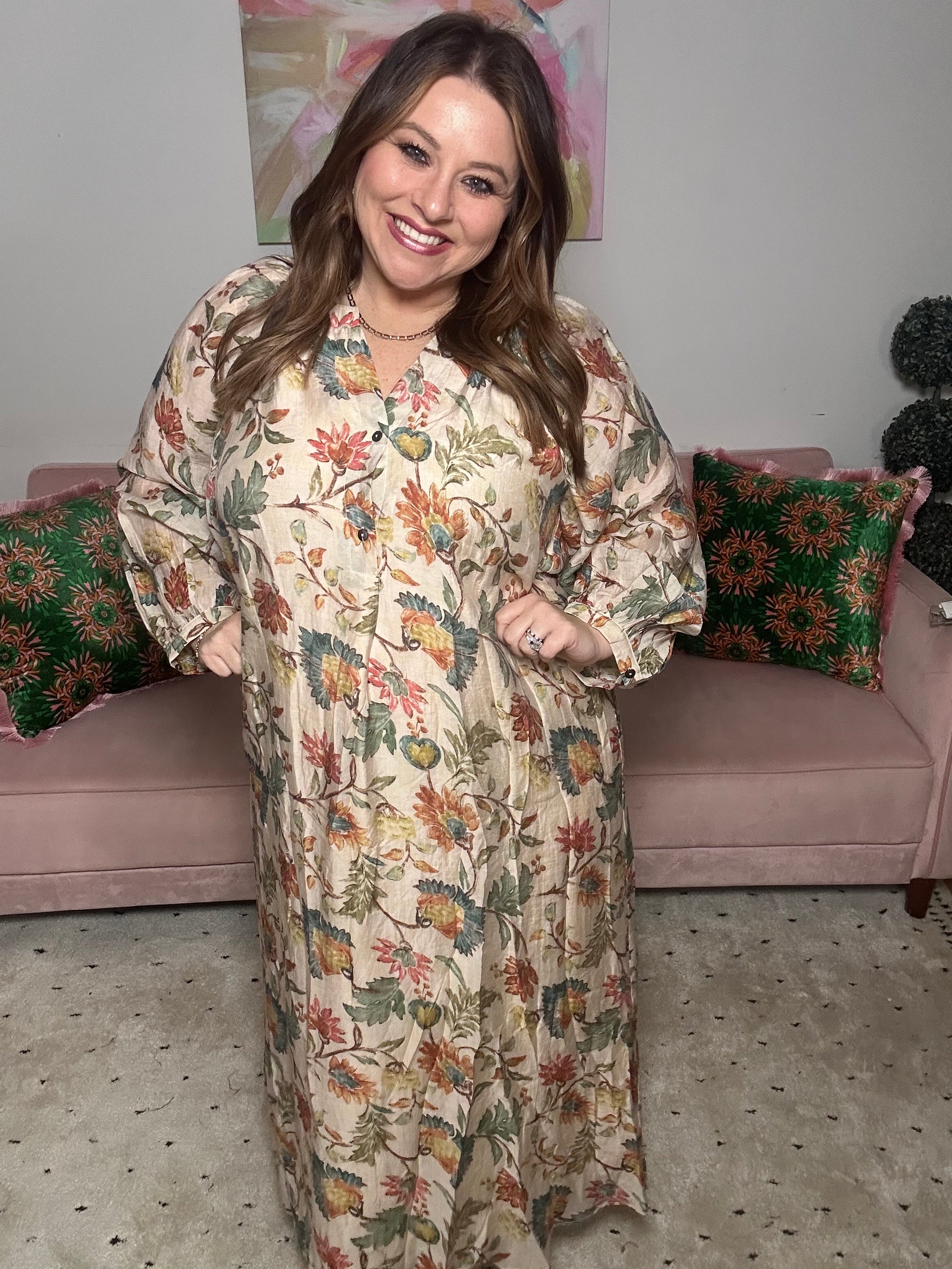 Boho Botanical Dress