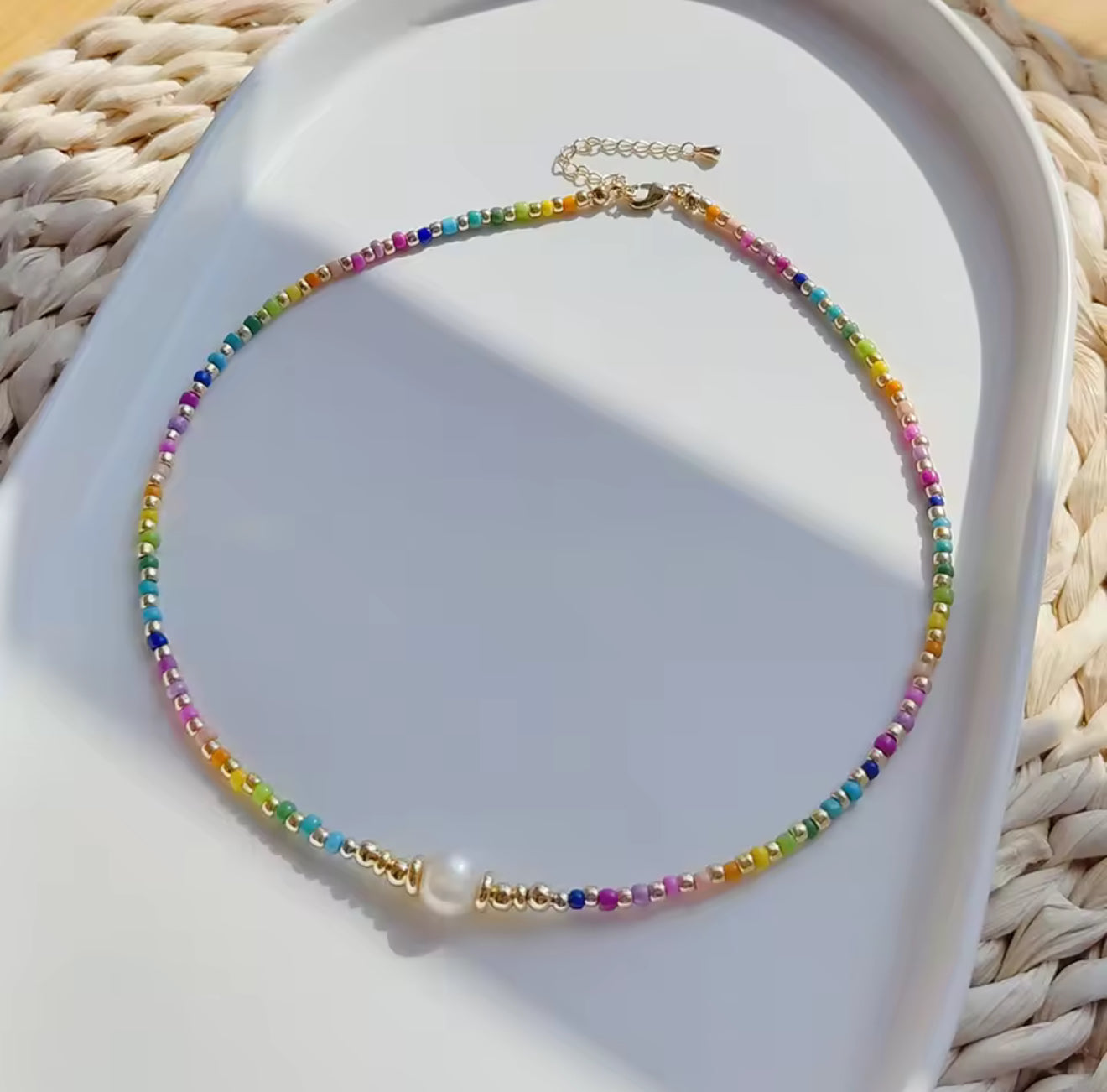 Rainbow Choker w/ Pearl
