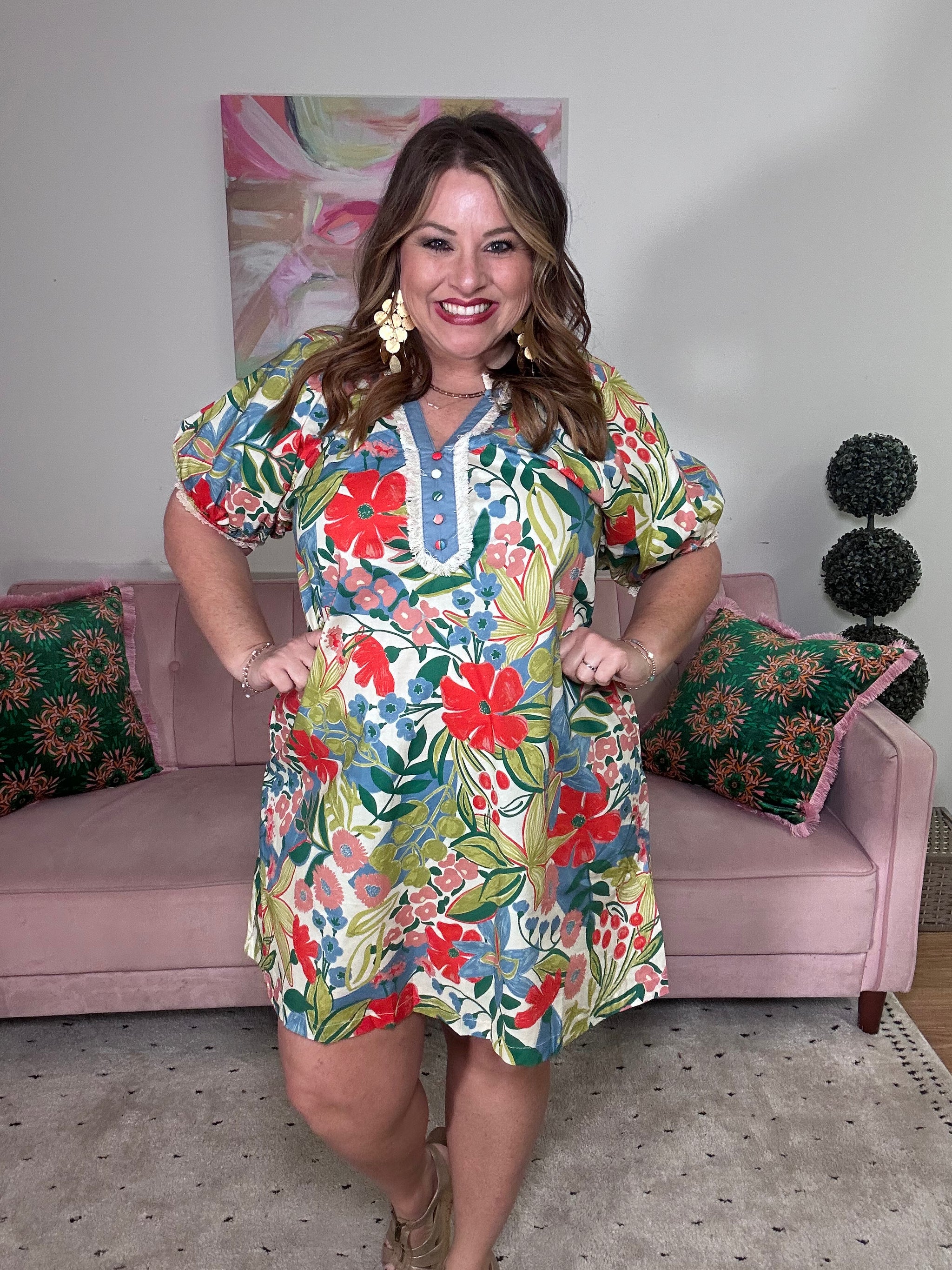 Coastal Cream Dress Umgee