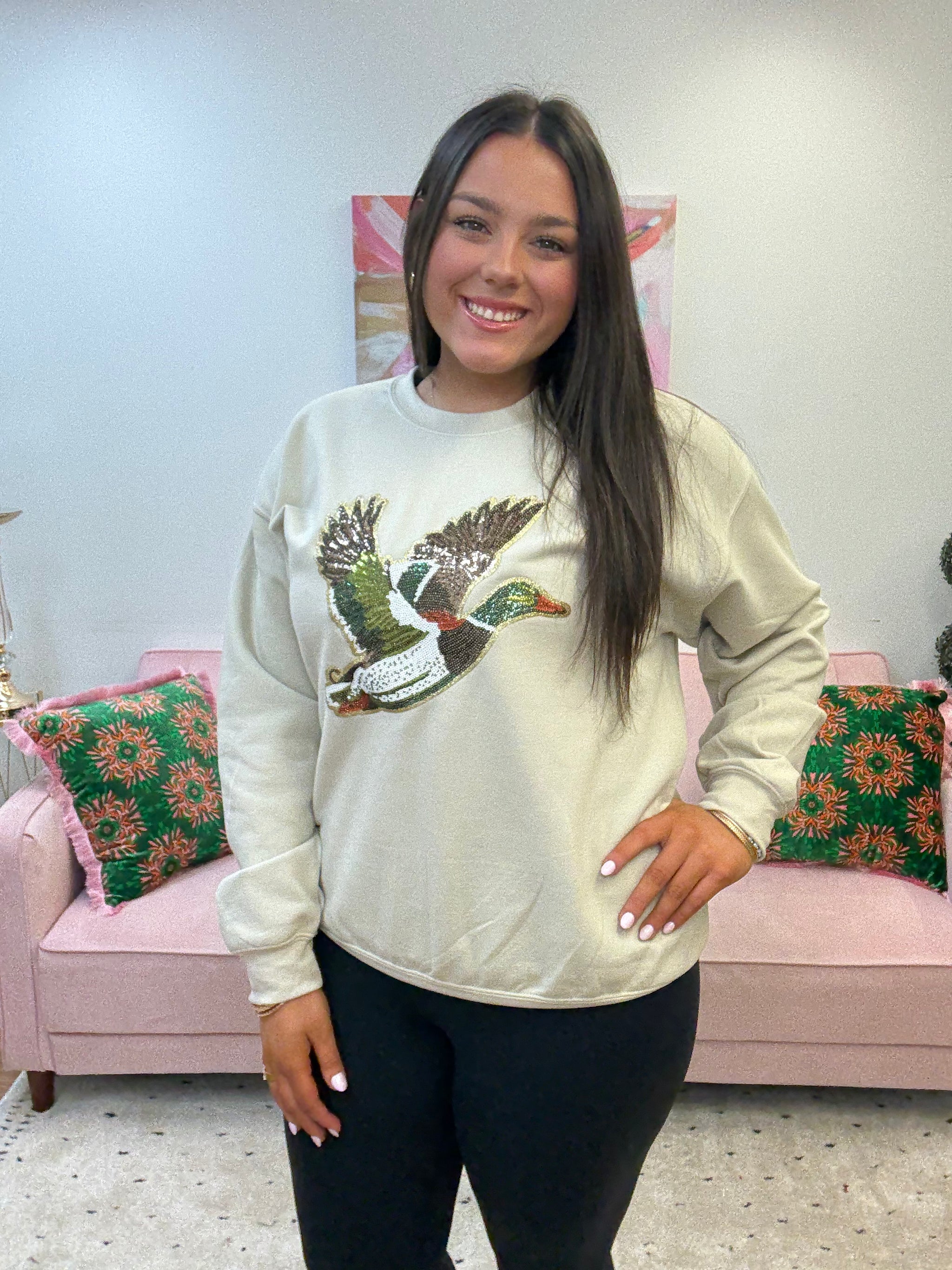 Mallard Sequin Sweatshirt
