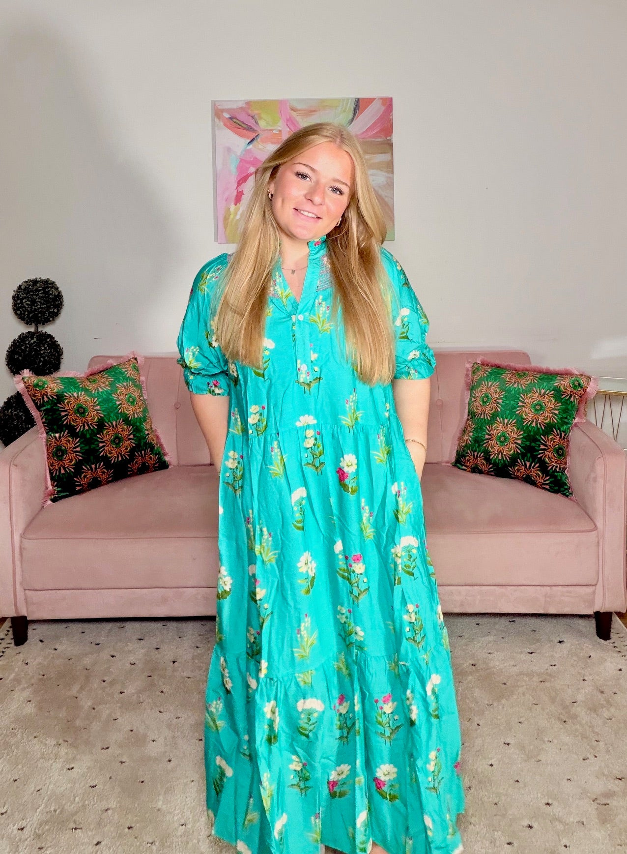 Seafoam Sparkle Dress Umgee