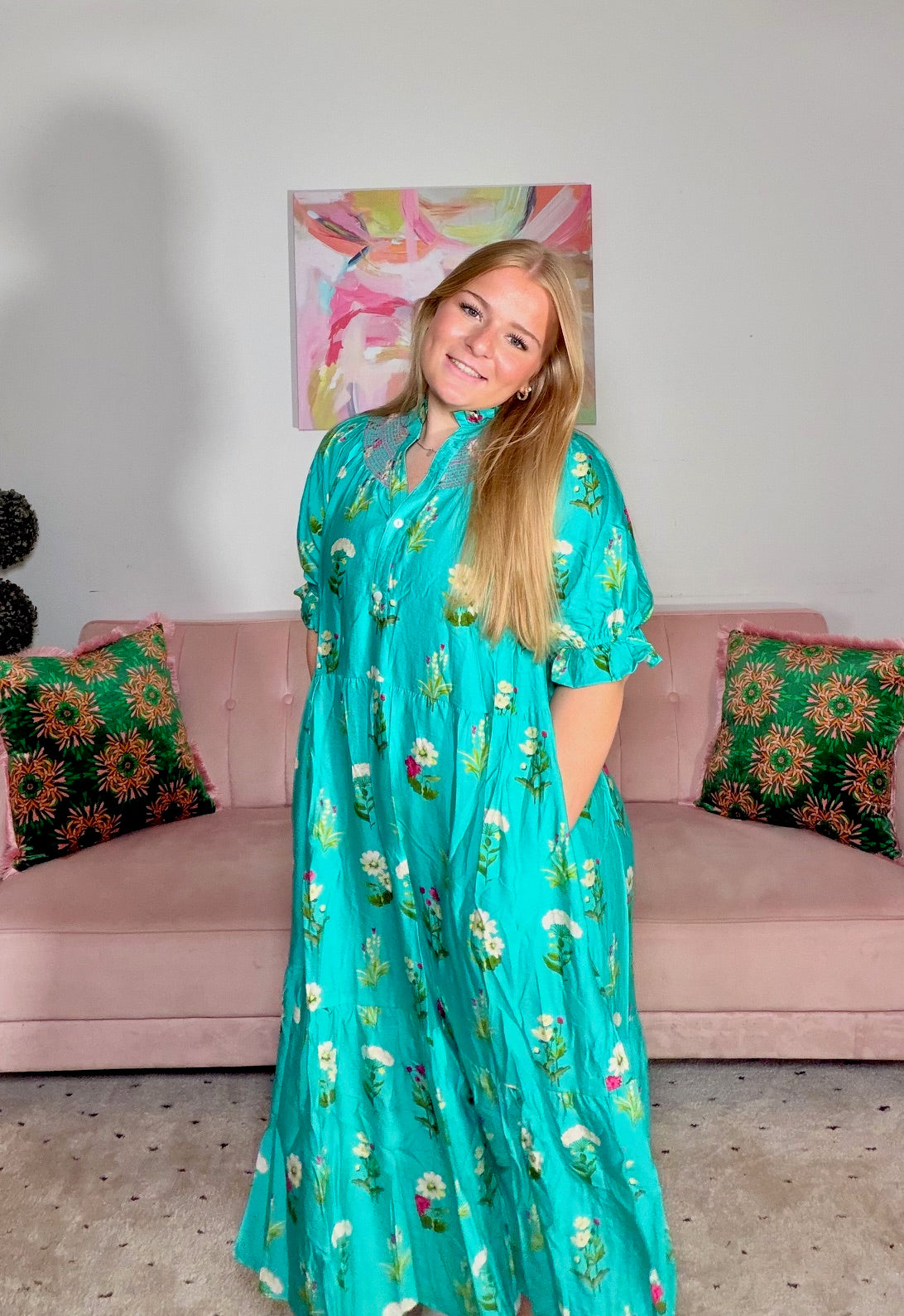 Seafoam Sparkle Dress Umgee