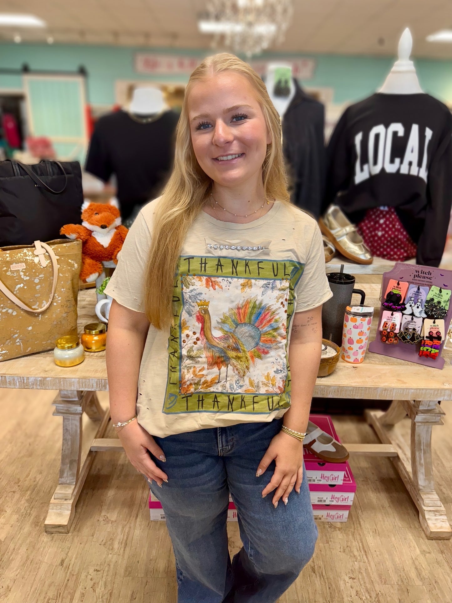 Boho Rare Bird Tee Ballyhoo Boutique and Gift