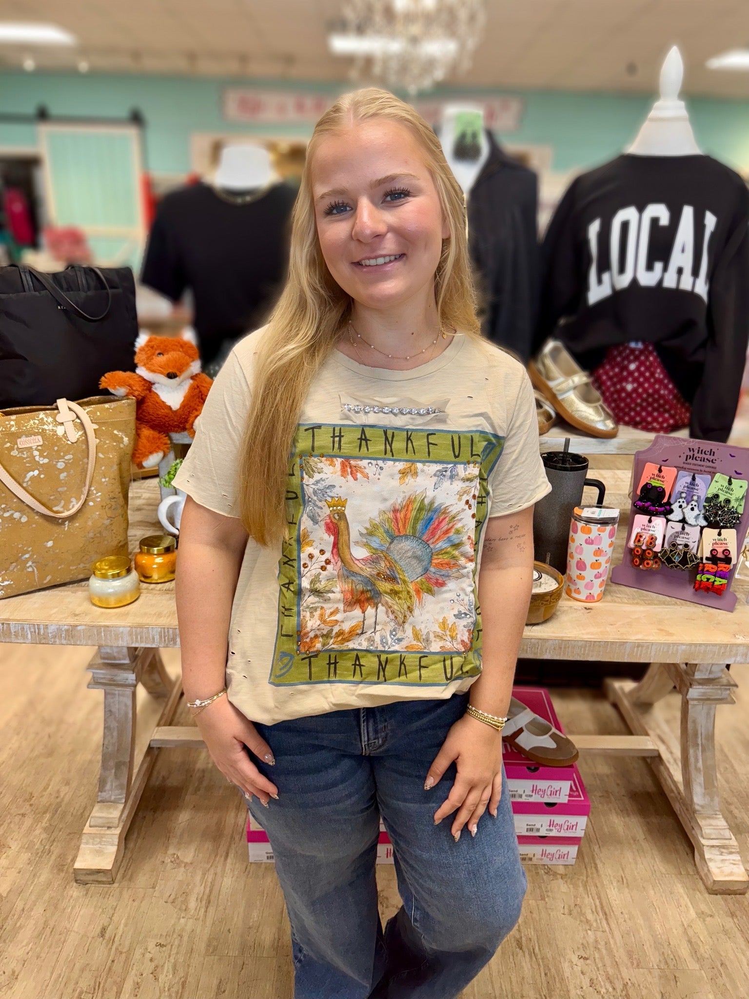 Boho Rare Bird Tee Ballyhoo Boutique and Gift