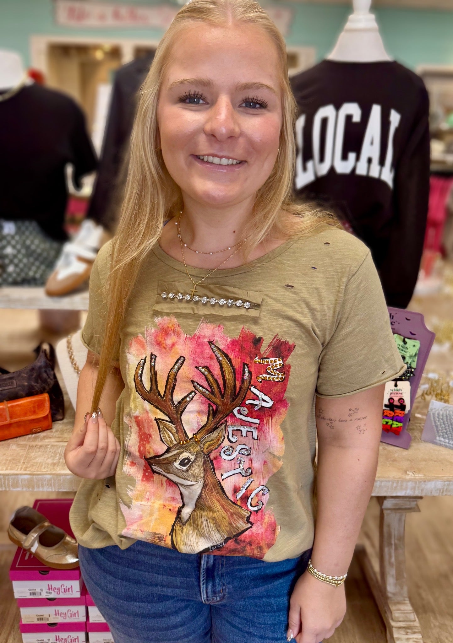 Boho Rare Bird Tee Ballyhoo Boutique and Gift