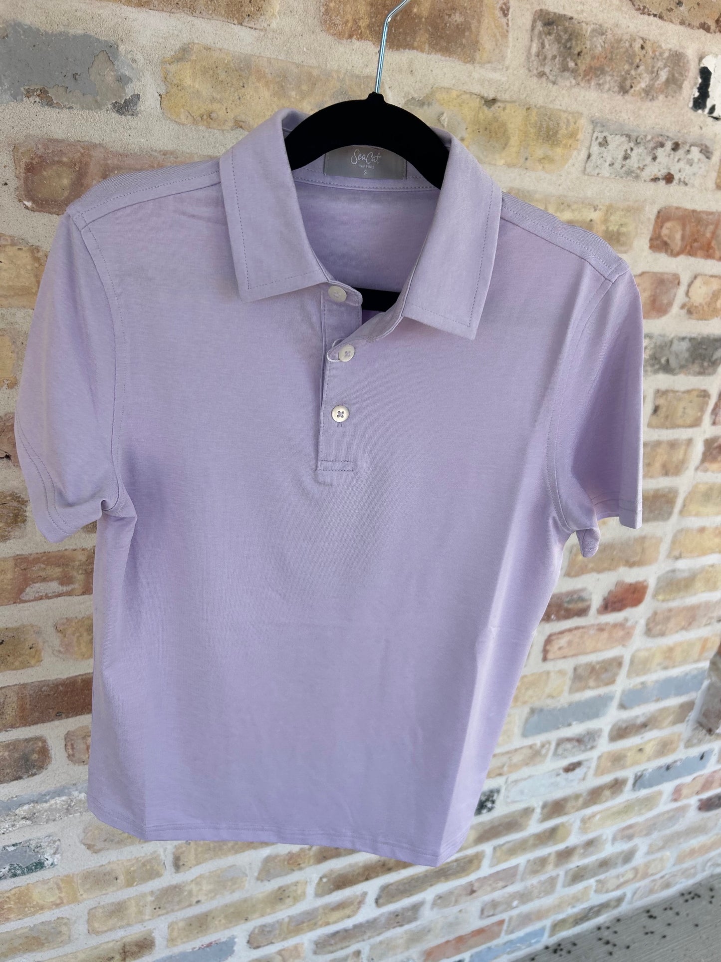 Lilac Fairway Boys Polo Sea Cats
