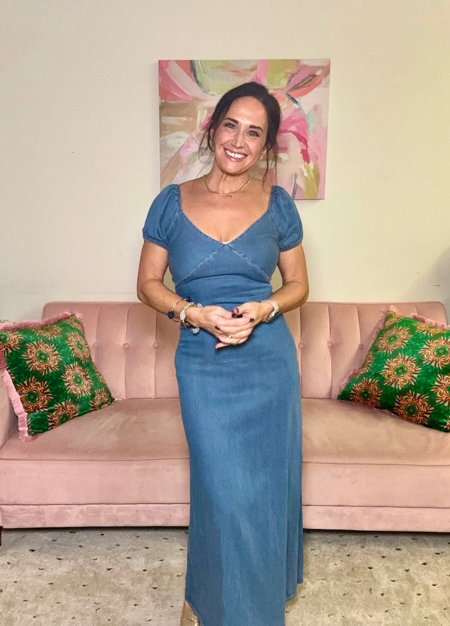 Boho Blues Dress Ballyhoo Boutique and Gift