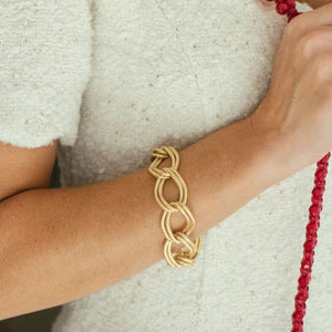 Textured Double Link Chian Bracelet Susan Shaw