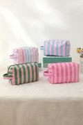 Stripe Waterproof Cosmetic Bag ZENANA