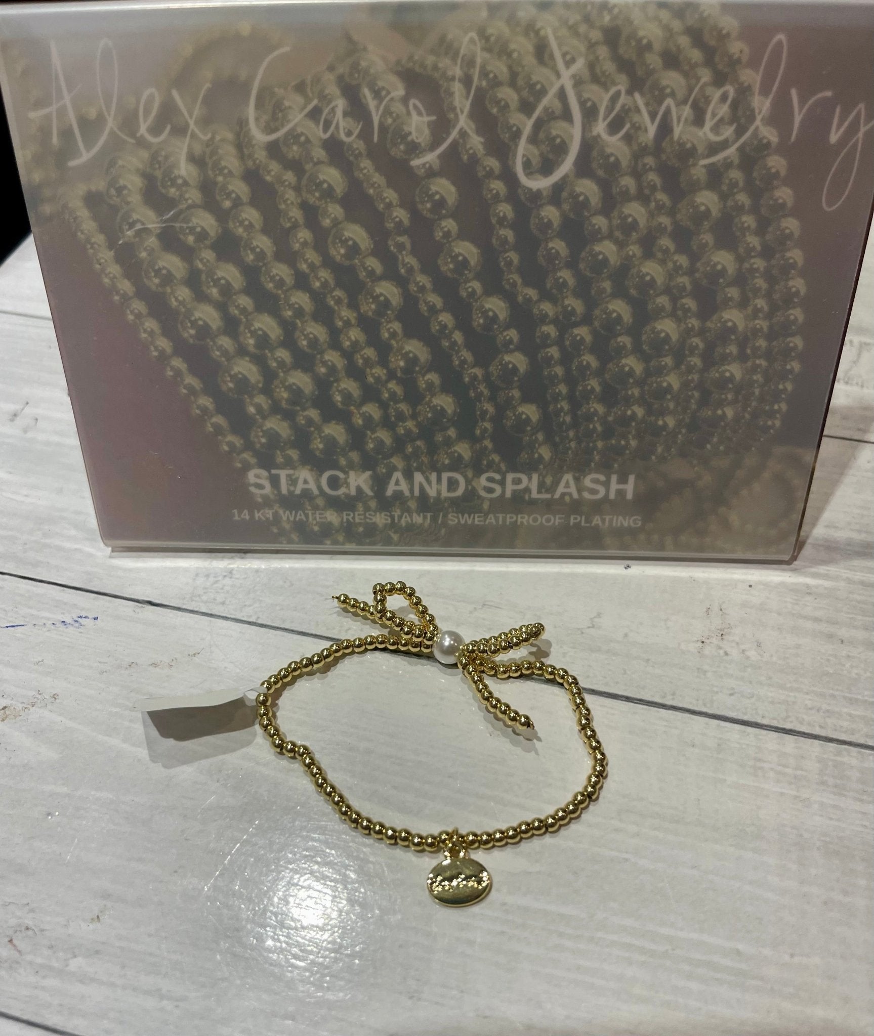 AC Bow and Pearl Bracelet - Ballyhoo Boutique and Gift