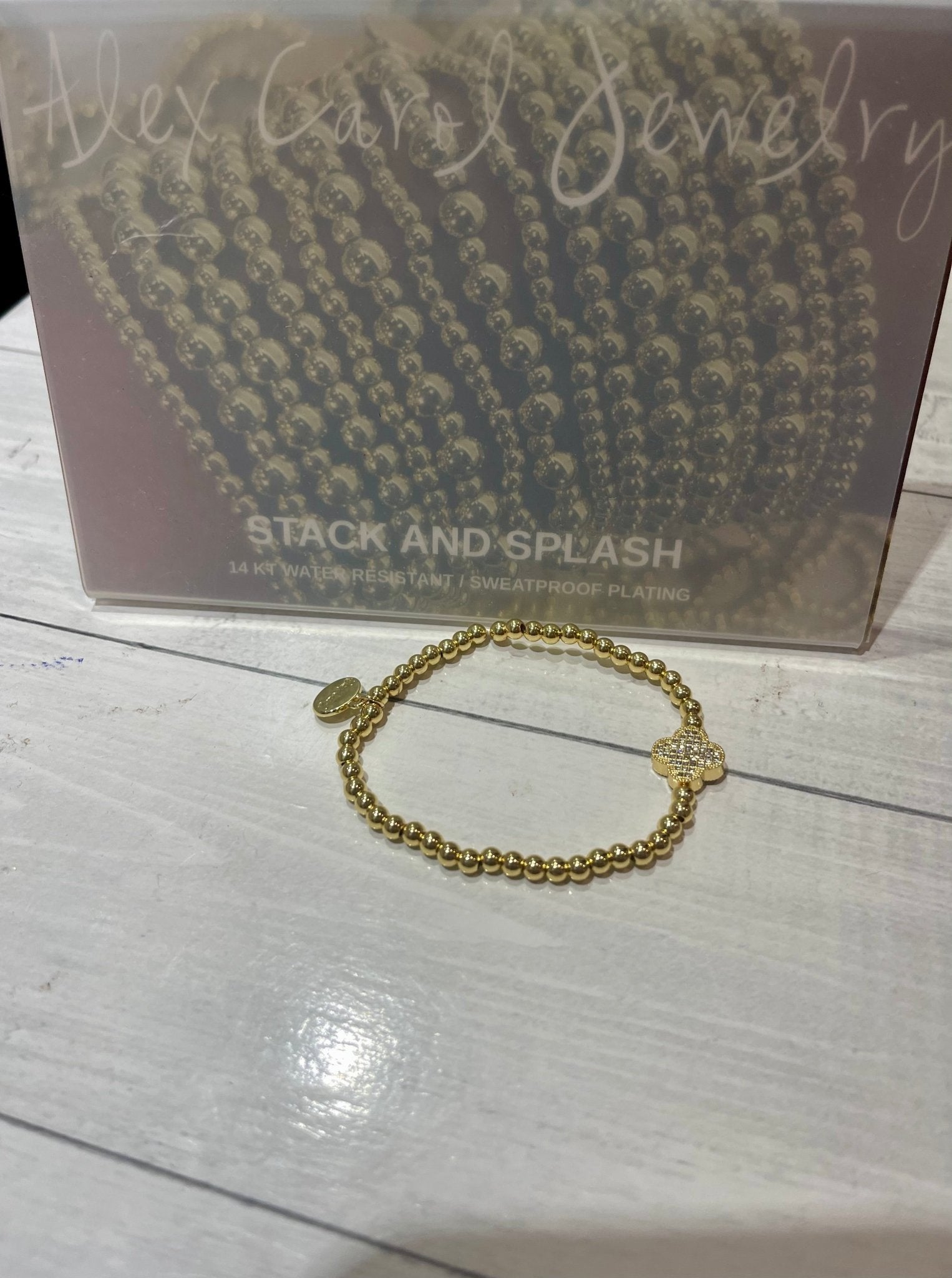 AC Pave Clover Cross Bracelet - Ballyhoo Boutique and Gift