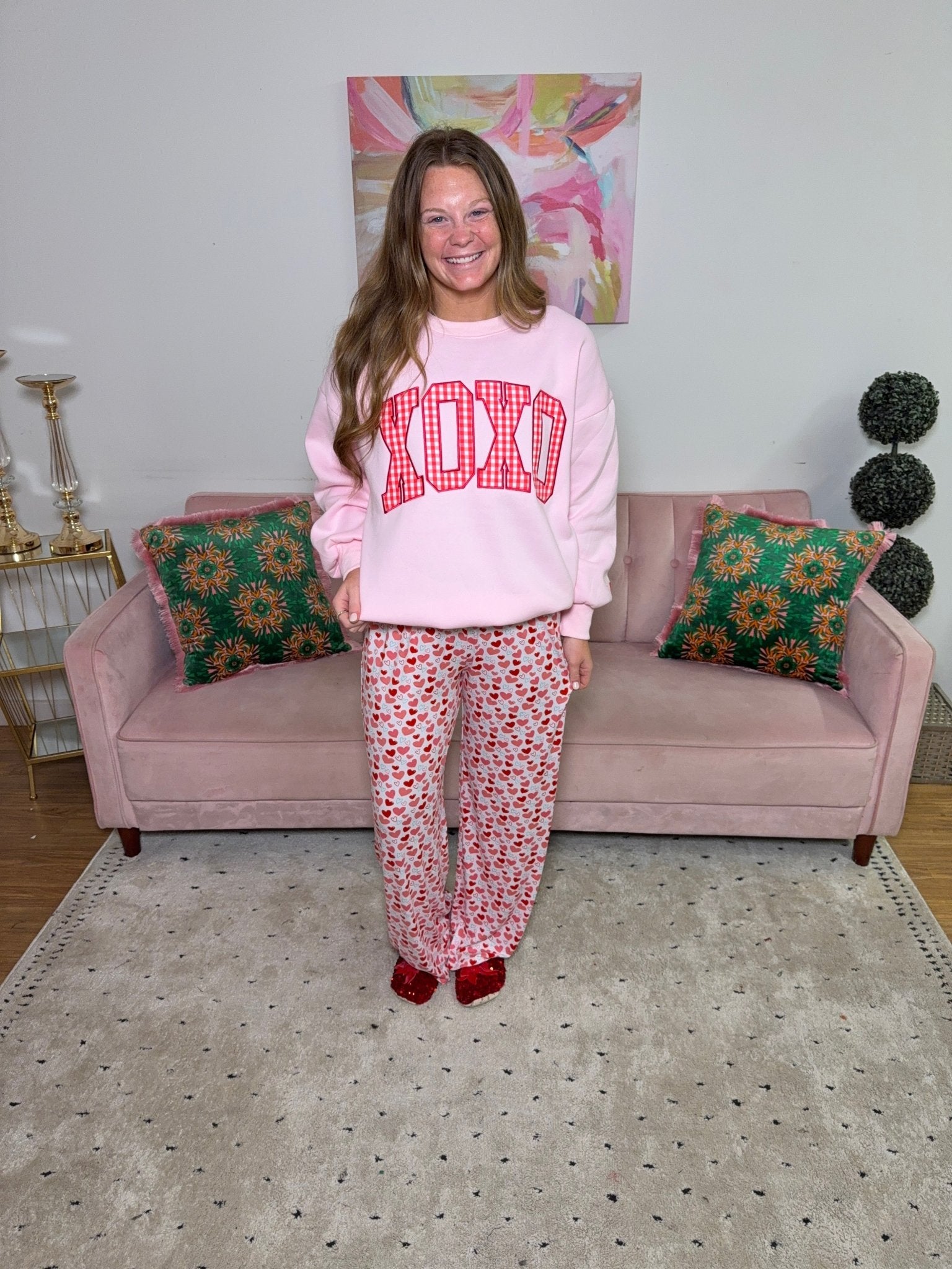 All You Need is Love Sleep Pants - Ballyhoo Boutique and Gift