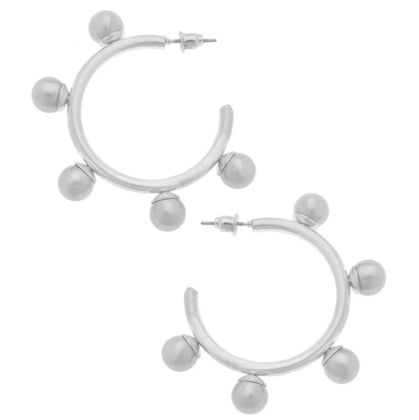 Allison Ball Bead Hoop Earrings - Ballyhoo Boutique and Gift