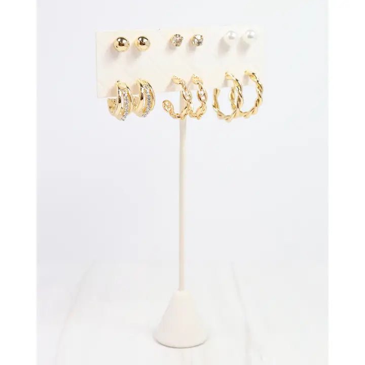 Amanda Hoop Earring Set - Ballyhoo Boutique and Gift