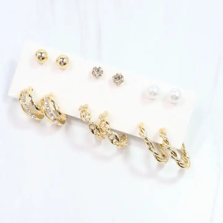 Amanda Hoop Earring Set - Ballyhoo Boutique and Gift