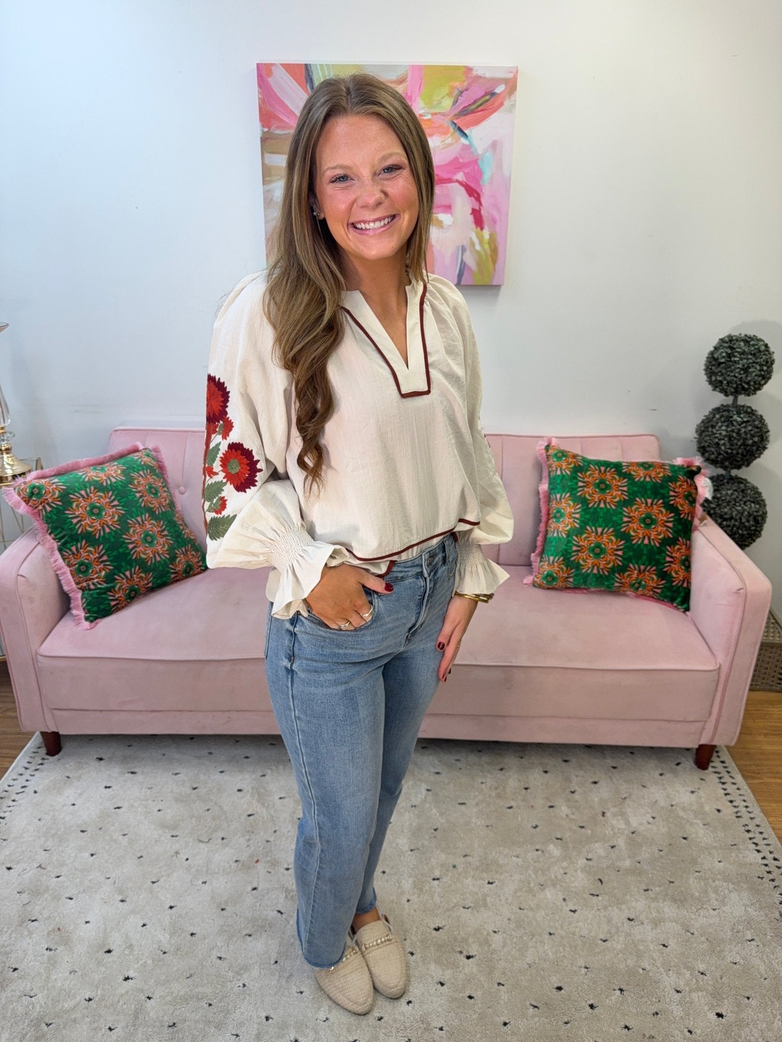 Autumn Petals Top - Ballyhoo Boutique and Gift