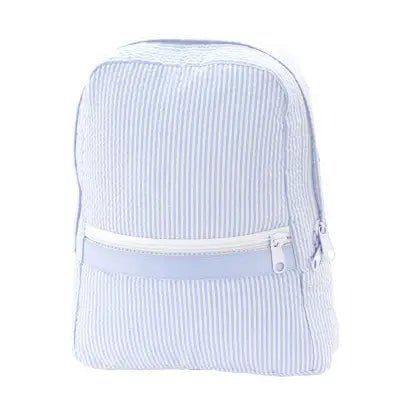 Baby Blue Seersucker Backpacks - Ballyhoo Boutique and Gift