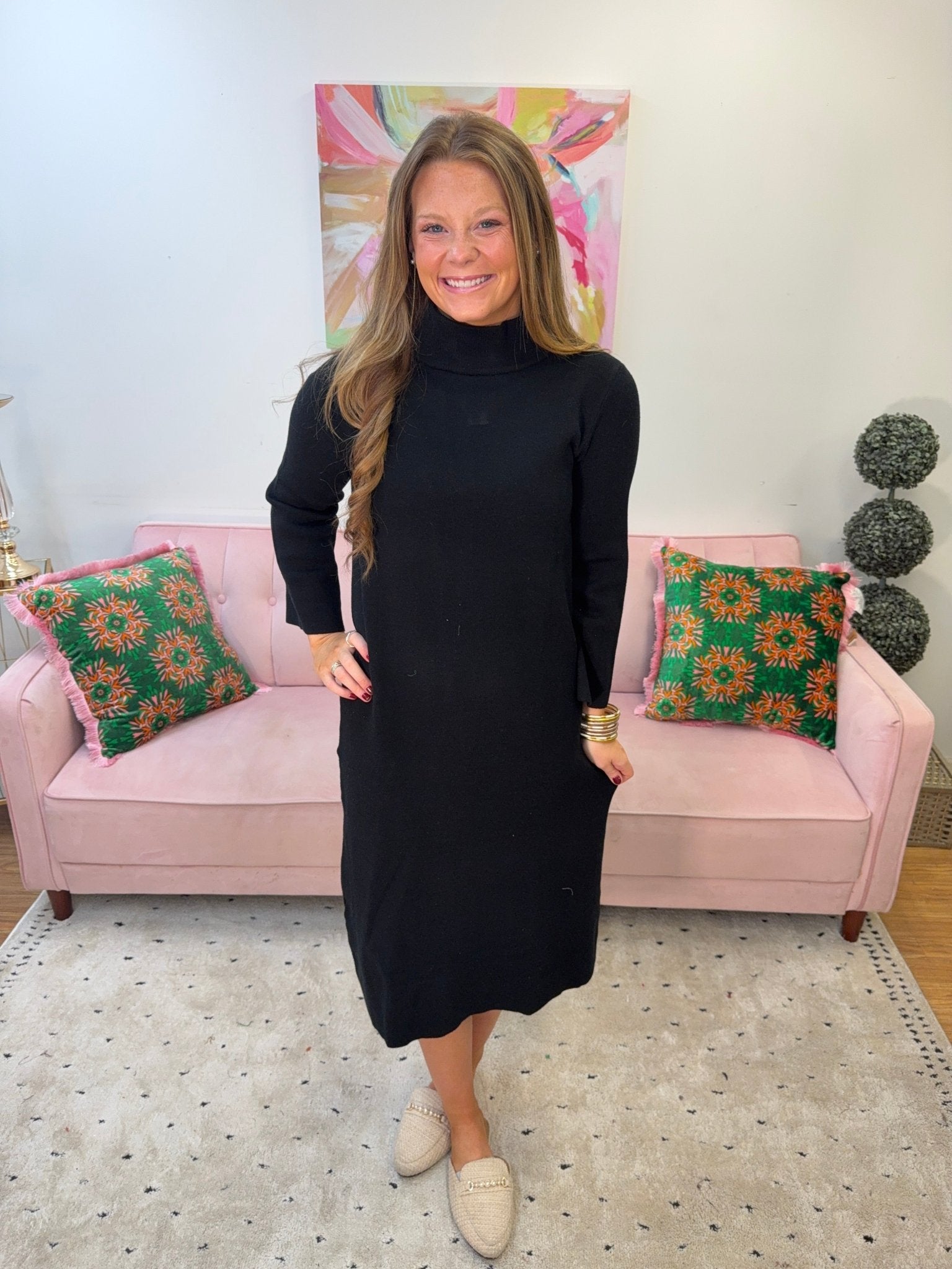 Black KS6037 Dress - Ballyhoo Boutique and Gift