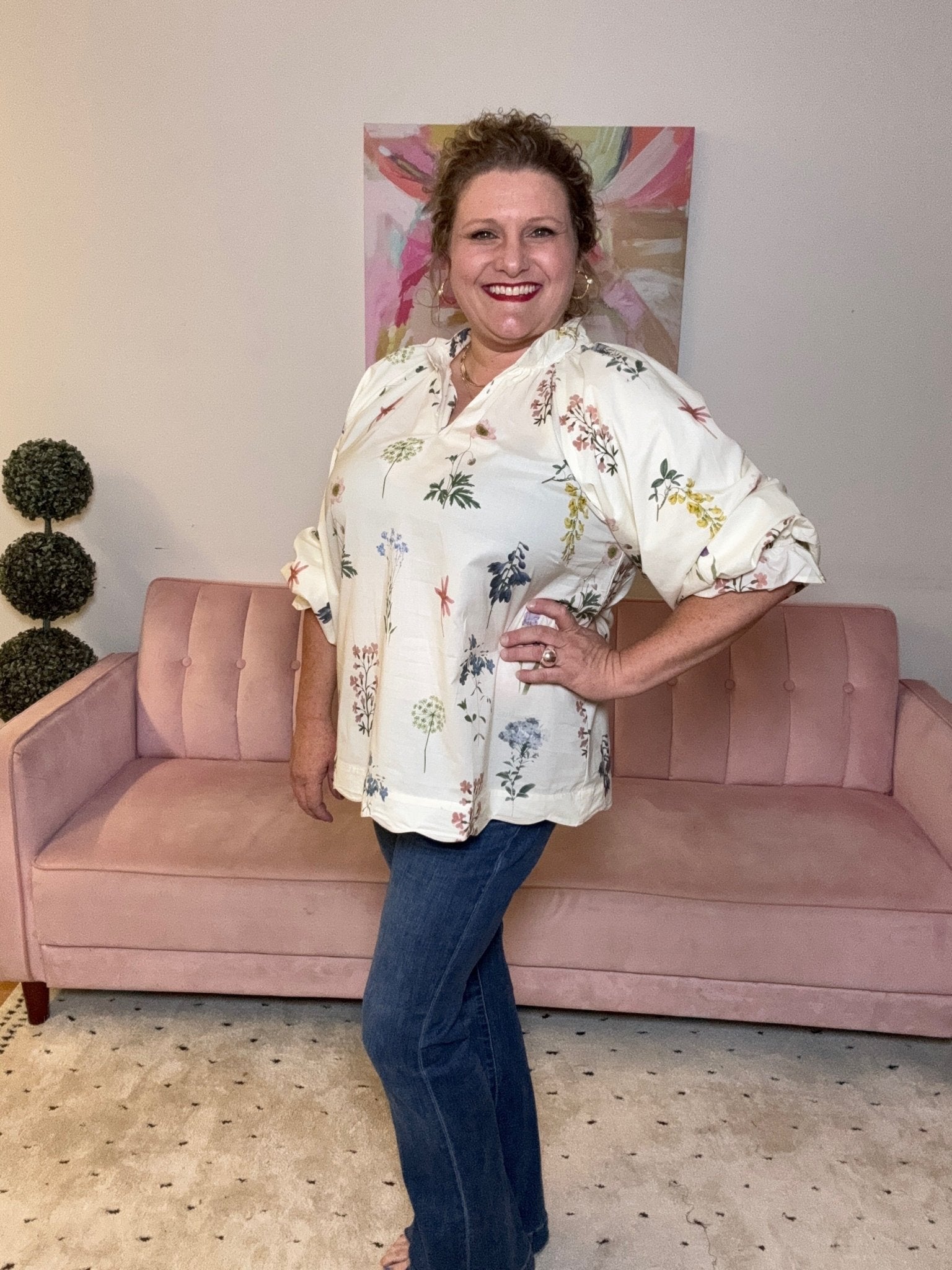 Blooms of Fall Top - Ballyhoo Boutique and Gift