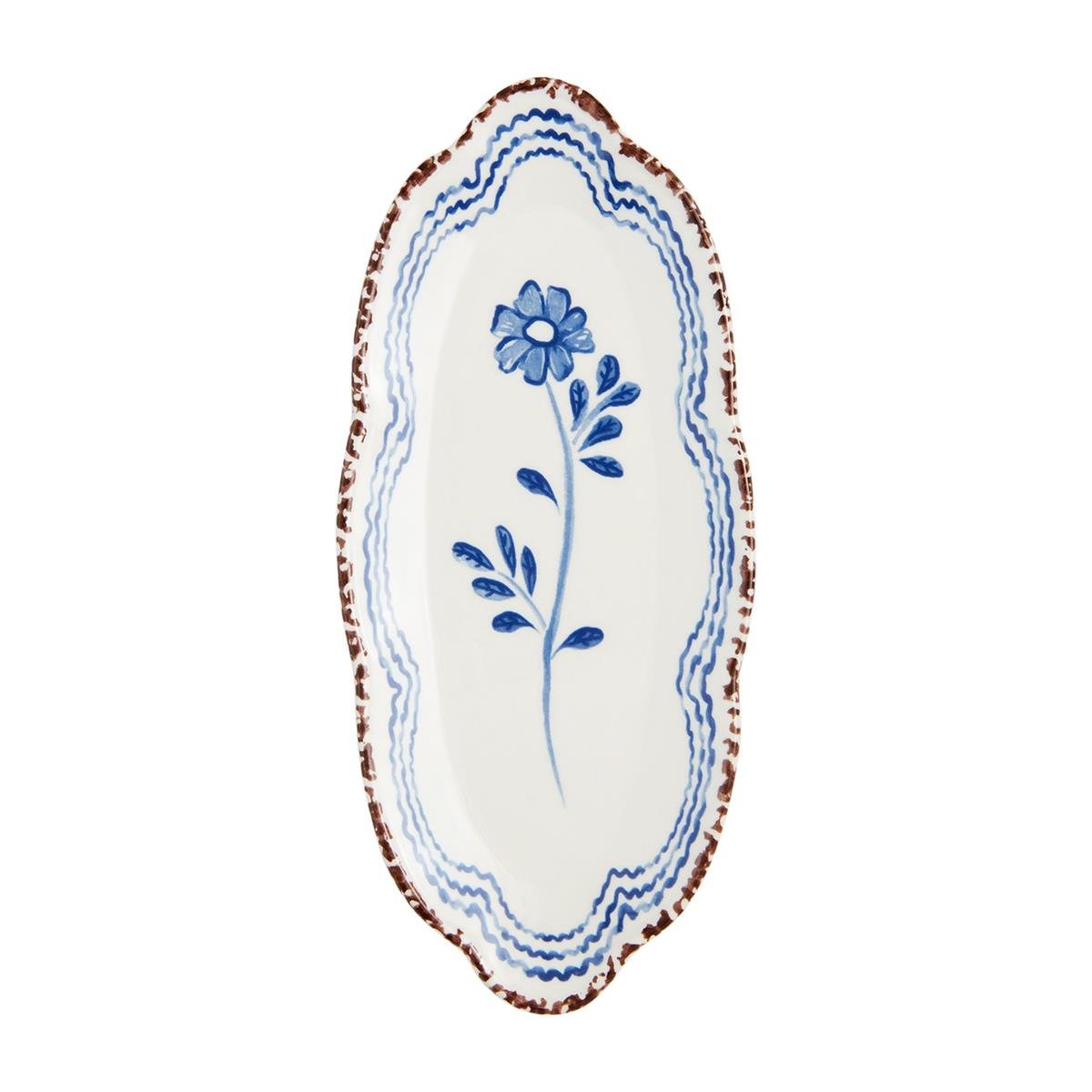 Blue Floral Everything Plate - Ballyhoo Boutique and Gift