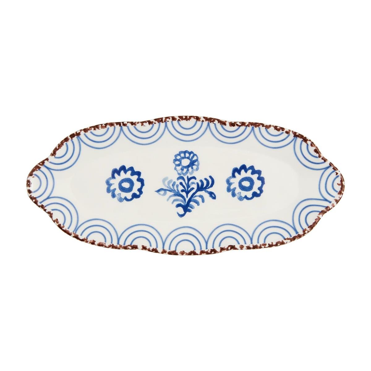 Blue Floral Everything Plate - Ballyhoo Boutique and Gift