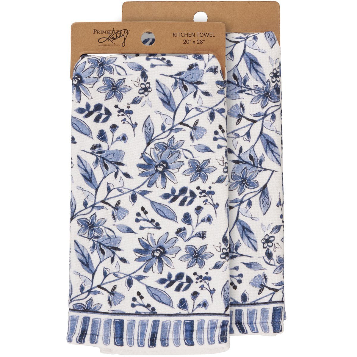 Blue Floral Kitchen Towel - Ballyhoo Boutique and Gift