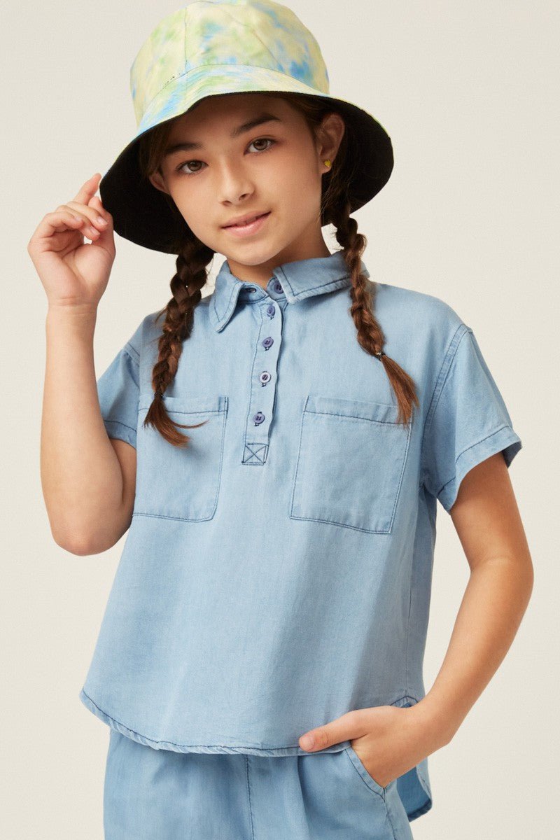 Blue Jean Dream Top - Ballyhoo Boutique and Gift