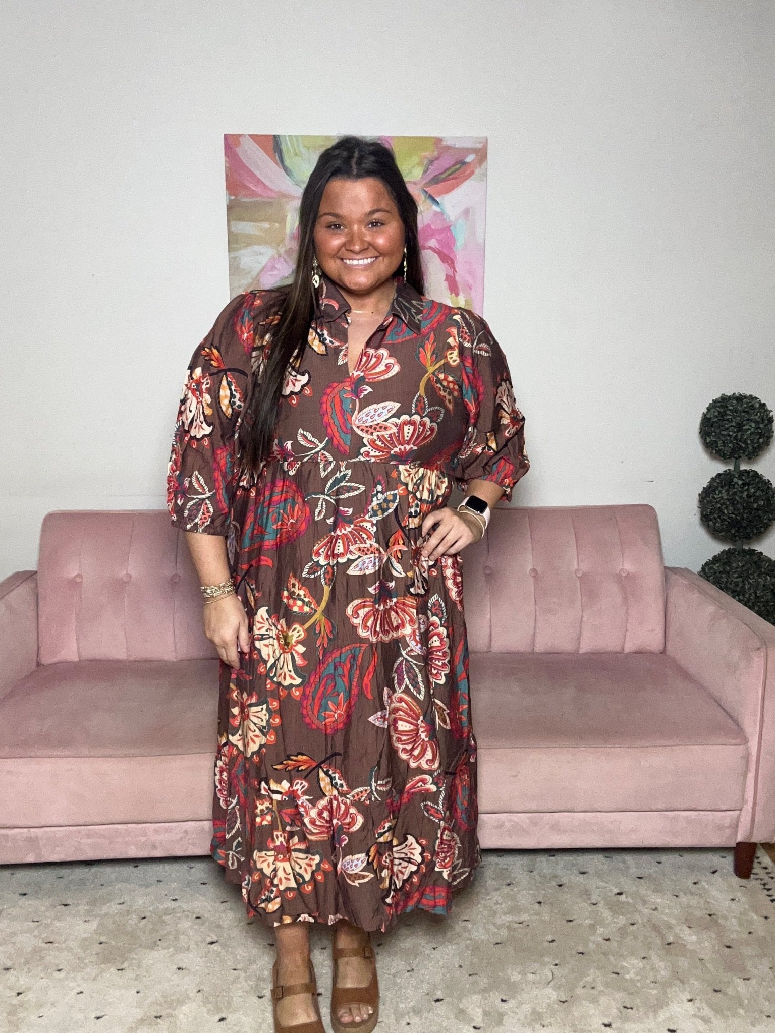 Boho Paisley Dress - Ballyhoo Boutique and Gift