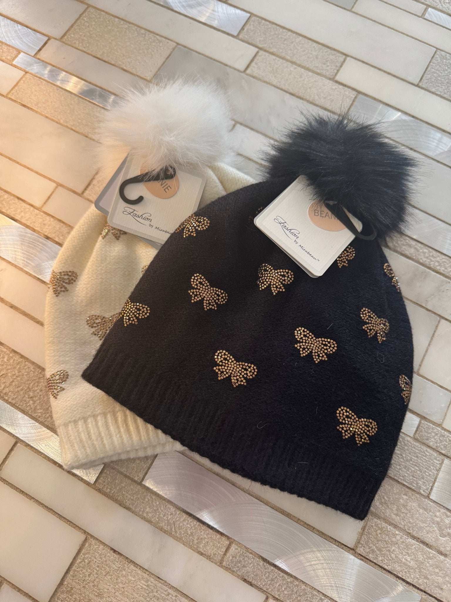 Bow Bling Beanie - Ballyhoo Boutique and Gift