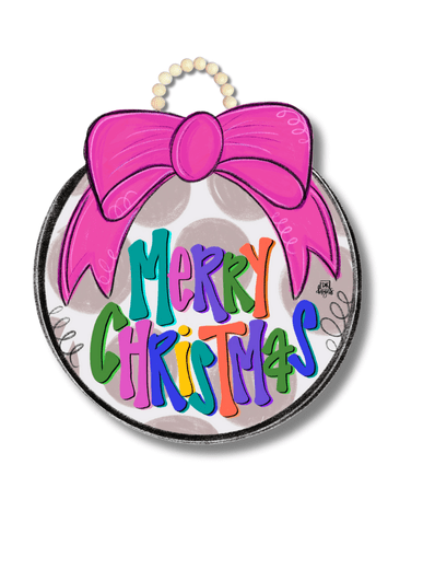 Bow Christmas Door Hanger - Ballyhoo Boutique and Gift
