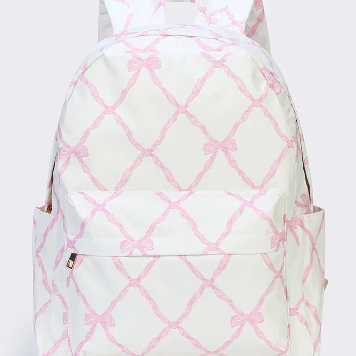 Bow Printed Backpack - Ballyhoo Boutique and Gift
