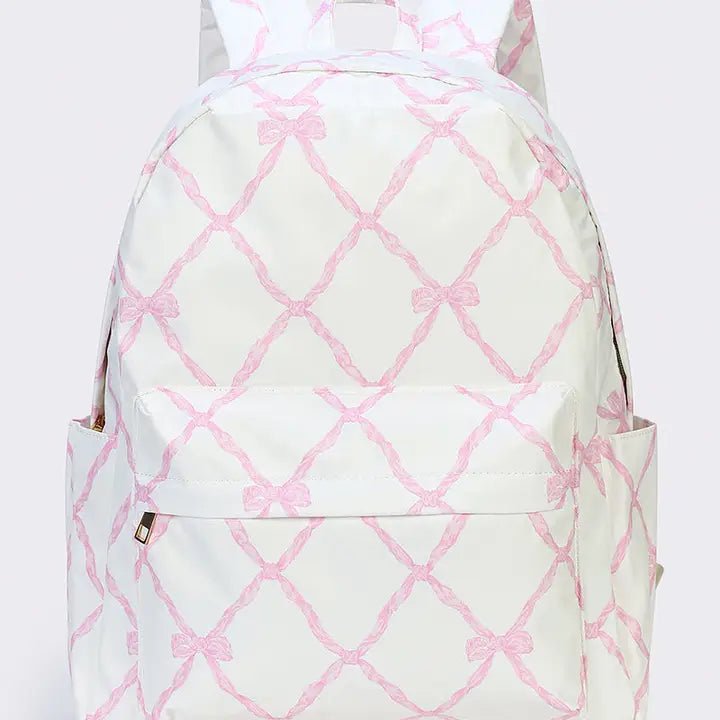 Bow Printed Backpack - Ballyhoo Boutique and Gift