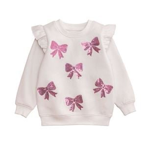 Bow Sequin Sweatshirt - Ballyhoo Boutique and Gift