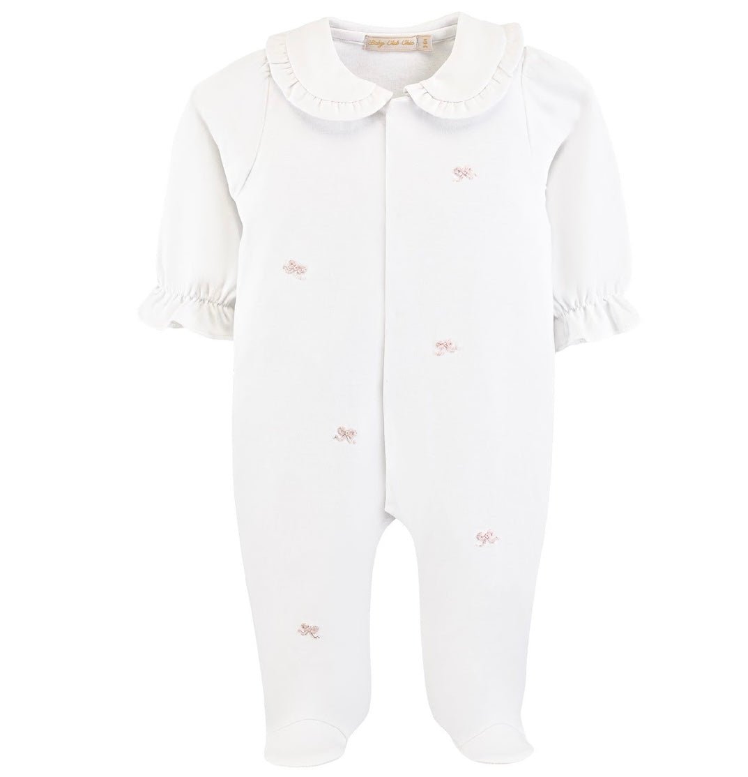 Bows Collared Footie - Ballyhoo Boutique and Gift