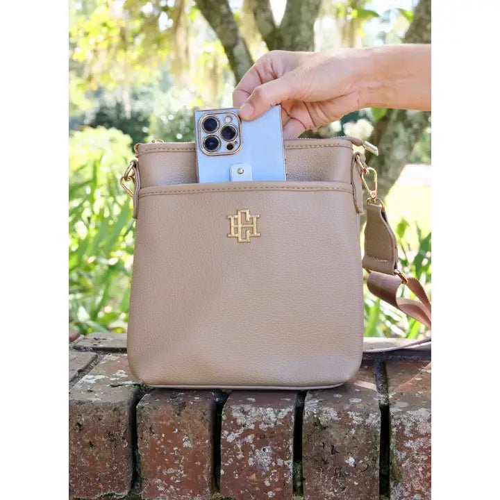 Briggs Crossbody Taupe - Ballyhoo Boutique and Gift