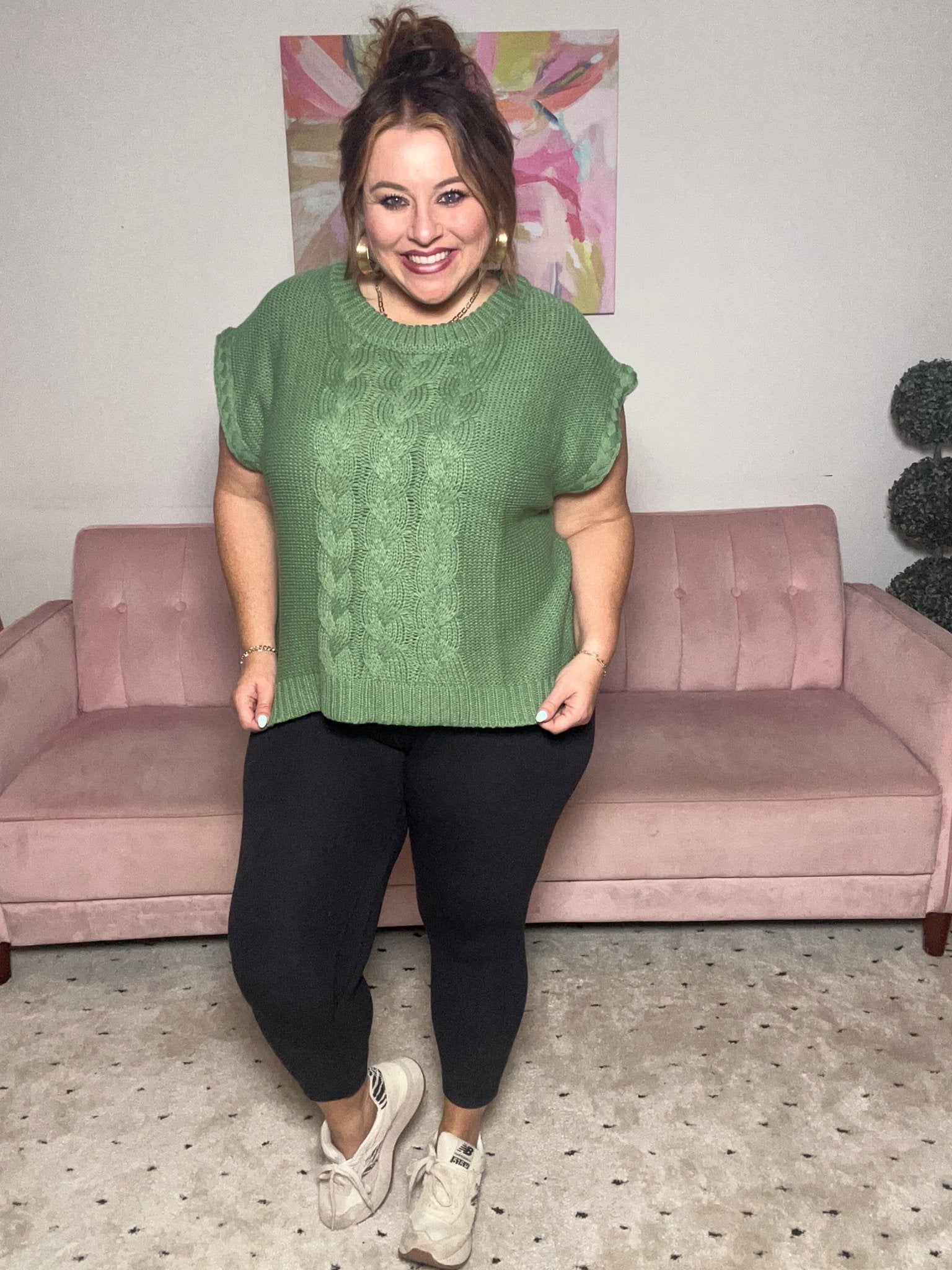 Cable Knit Sweater Vest - Ballyhoo Boutique and Gift