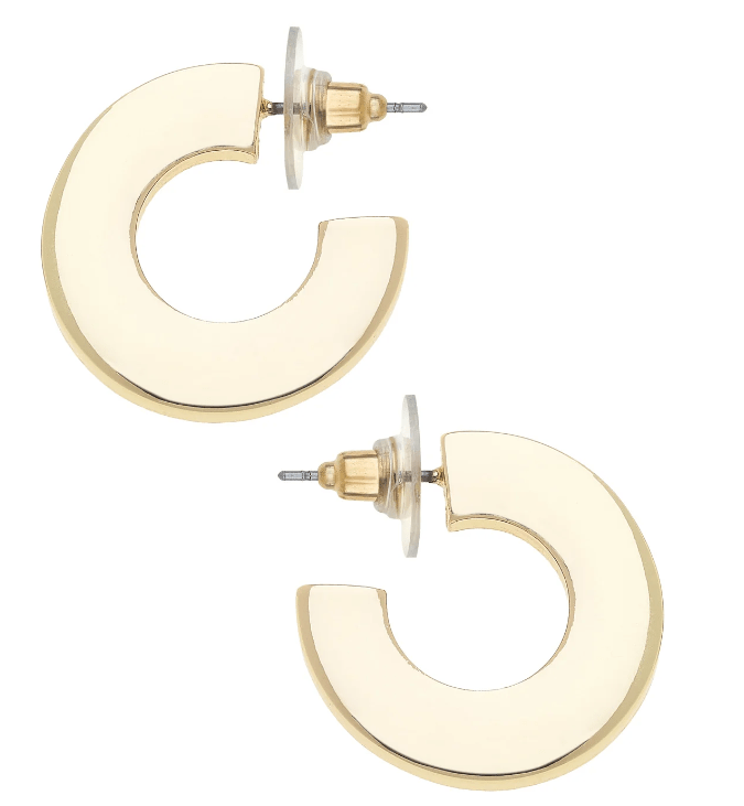 Cali Large Flat Hoop Earrings - Ballyhoo Boutique and Gift