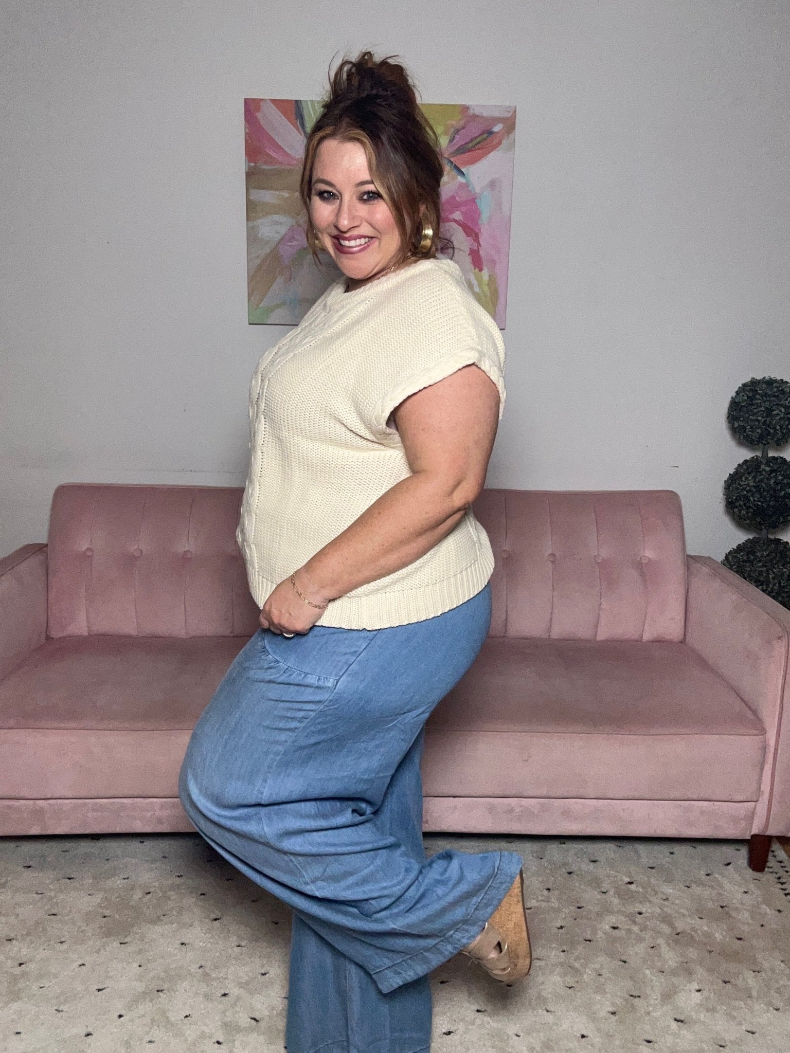 Cargo Pocket Denim Pants - Ballyhoo Boutique and Gift
