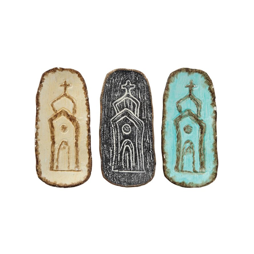 Cast Iron Dish w/ Church - Ballyhoo Boutique and Gift