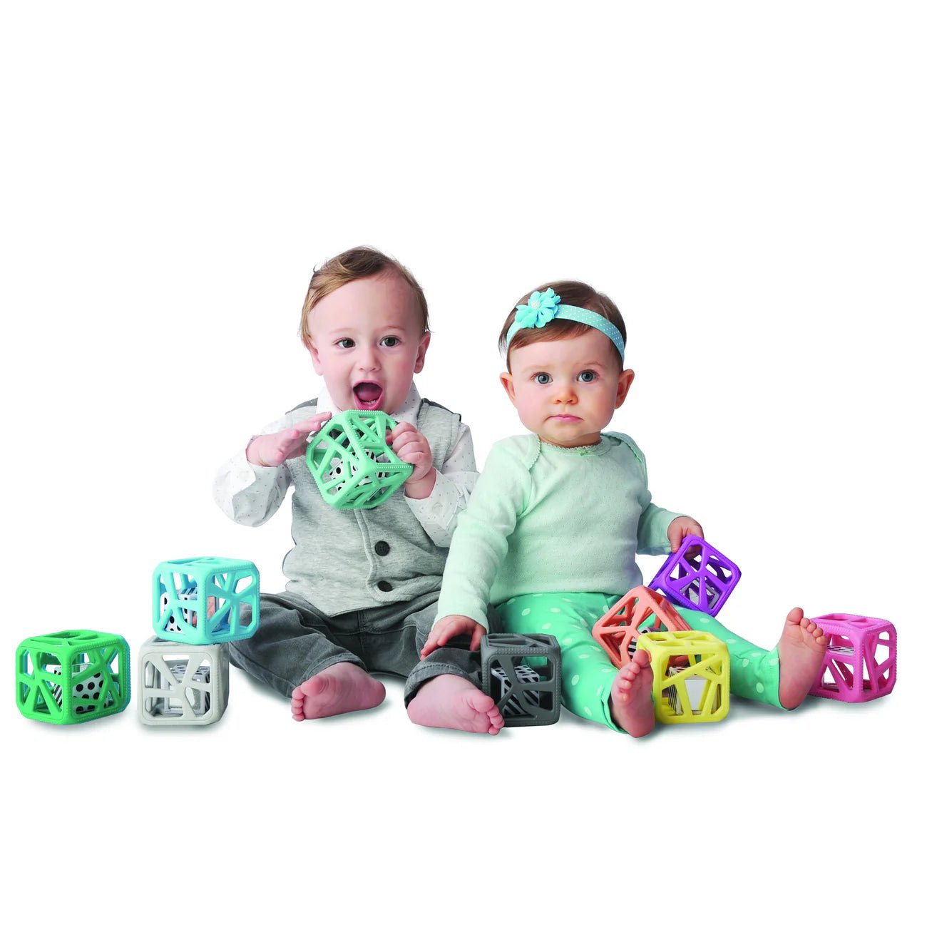Chew Cube Rattles - Ballyhoo Boutique and Gift